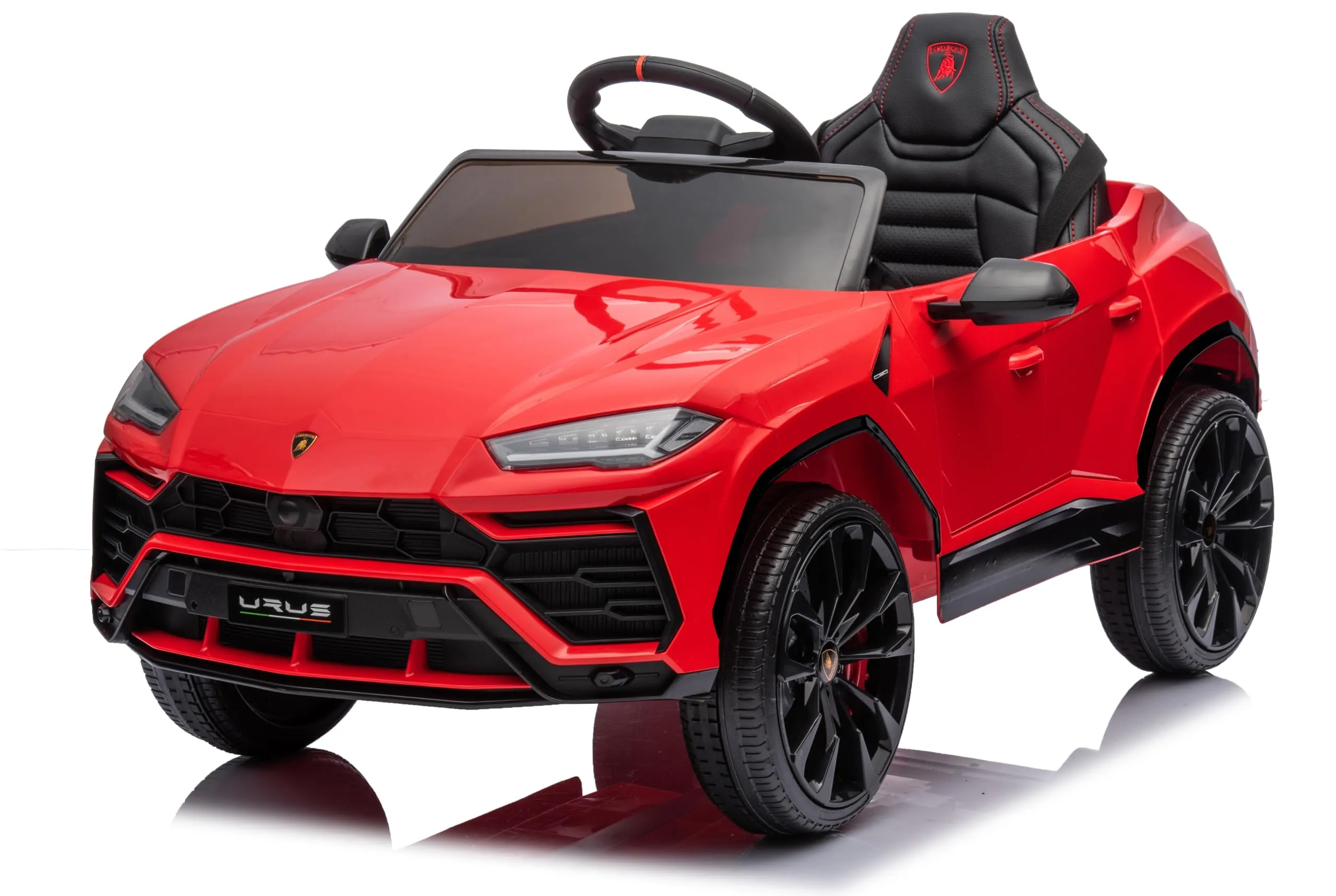Macchina Elettrica Per Bambini Lamborghini Urus con Sedile in Pelle Auto Elettrica 12V per Bambini Full Optional Rosso