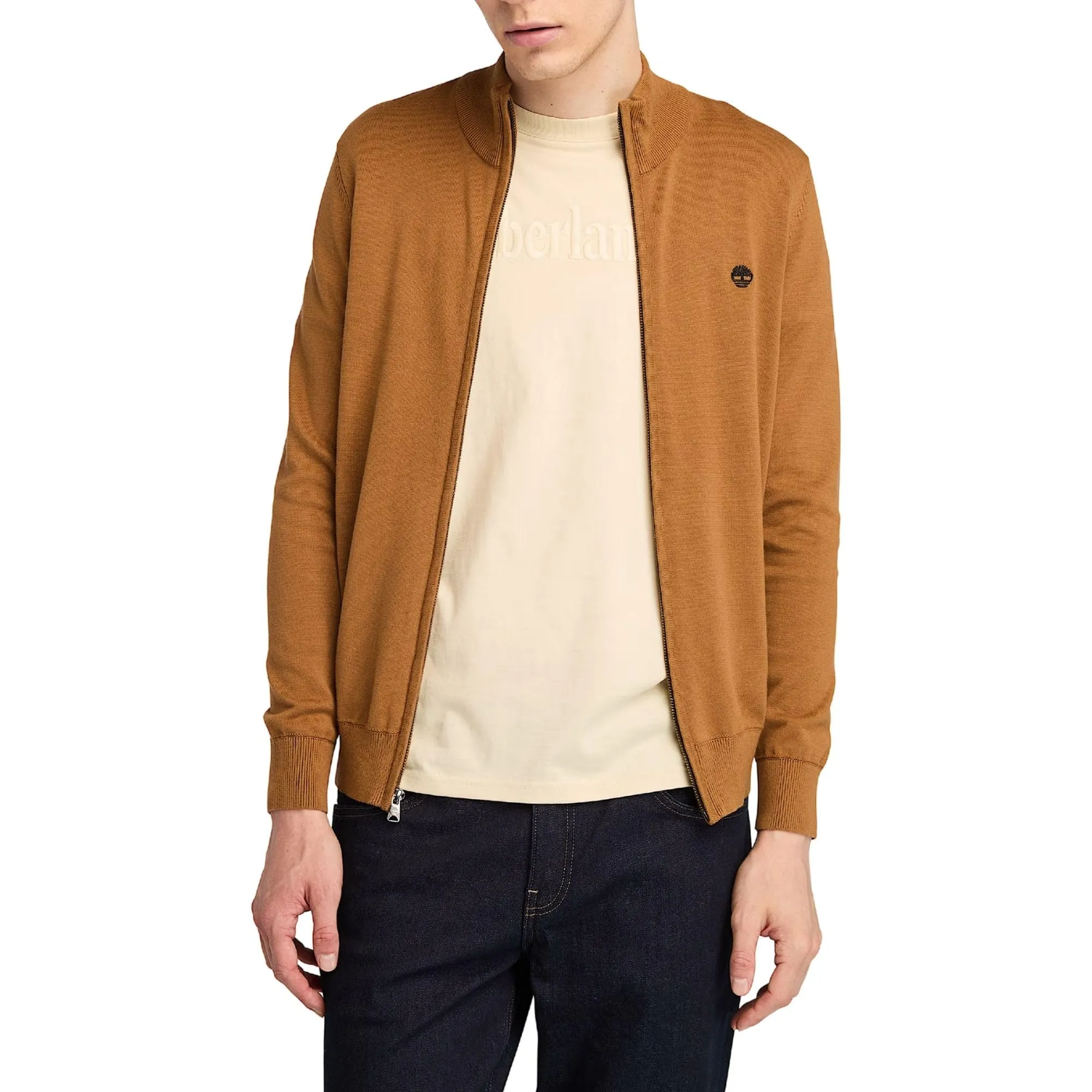 Timberland Maglione da Uomo Full Zip Intera Williams River Giallo Taglia L Codice TB0A2BMZEH2