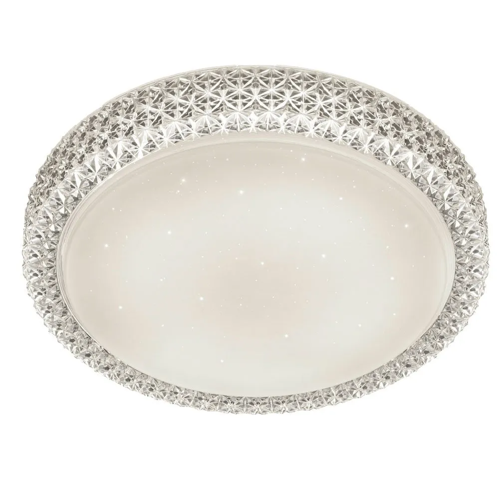 Reality Pegasus Plafoniera LED, Dimmerabile, Effetto Cielo Stellato, Diametro 40 cm, Integrata, 21 watts, Bianco