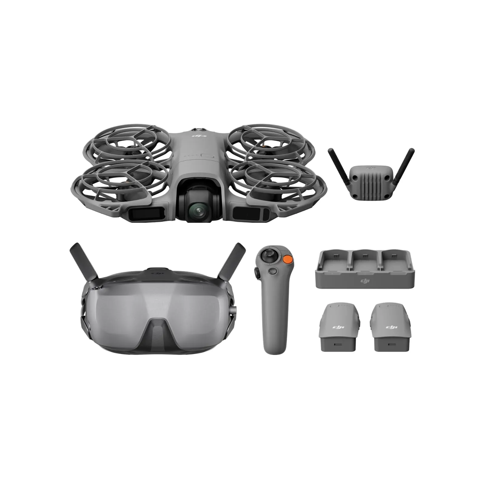 DJI Neo 2 Combo Motion Fly More con RC Motion 3 e Goggles N3, trasmissione stabile con transceiver digitale, drone 4K per principianti, volo FPV, 3 batterie