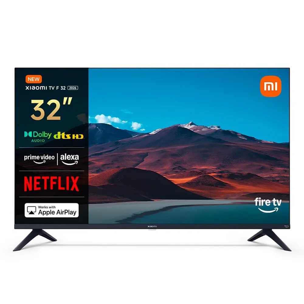 XIAOMI TV F 32, 32 pollici (81 cm), HD, Smart TV, Fire TV,Triple Tuner DVB-C/S/S2/T/T2, Dolby Audio, DTS Virtual:X, DTS-HD, Controllo Vocale Alexa, Compatibile con Apple AirPlay