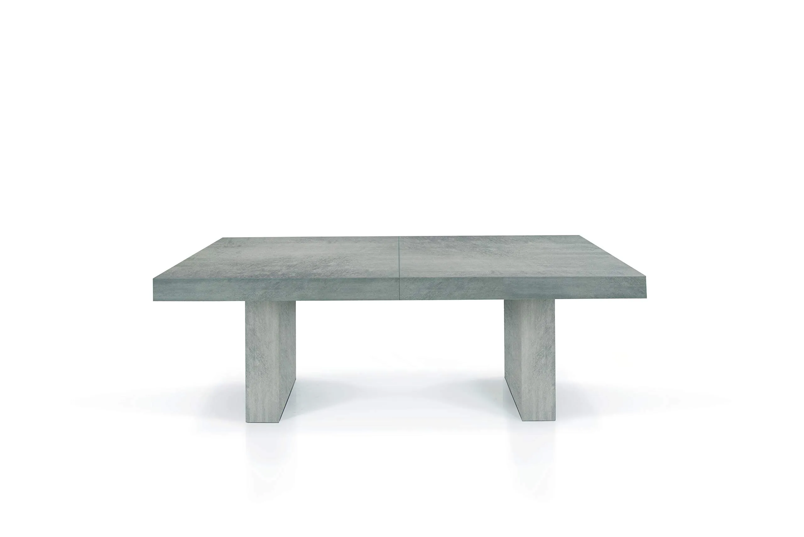 KONTE.DESIGN Tavolo JESOLO in legno, finitura Cemento Beton, 160x90 cm - 410x90 cm 18 posti