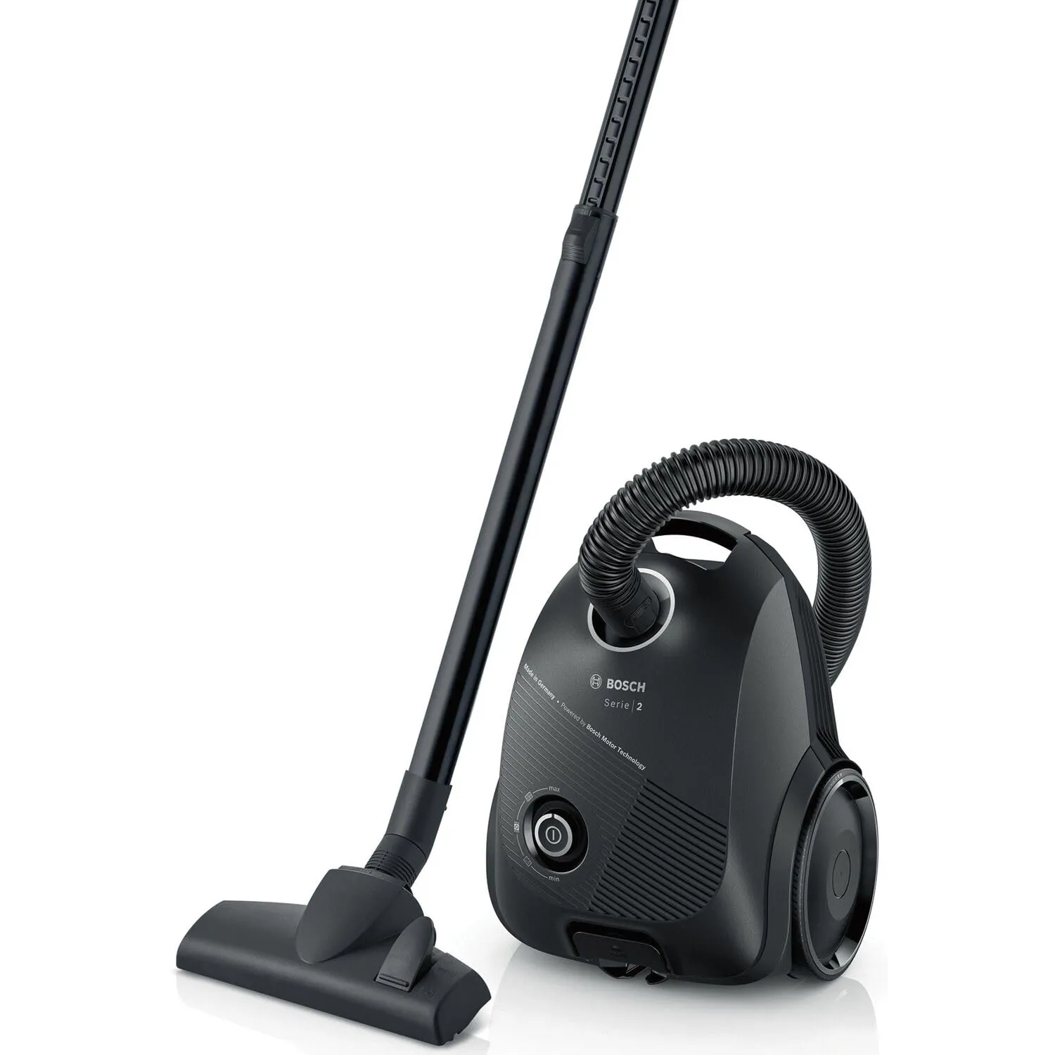 Bosch BGLS2BA1 Series 2 - Aspirapolvere con sacchetto, 3,5 l, 600 W, 80 dB, cavo da 8 metri, colore: Nero