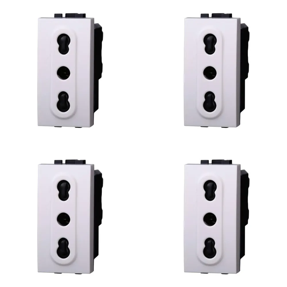 IXTRIMA Presa bipasso 2P+T 10/16A 250V Serie compatibile con Bticino Livinglight colore nero set 4pz