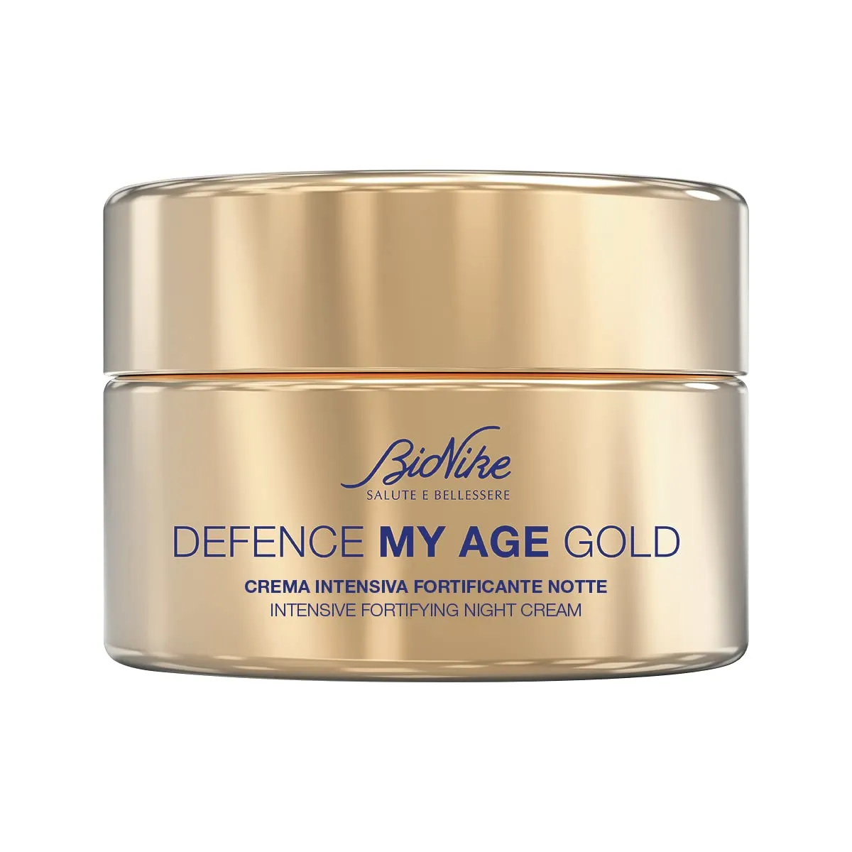Bionike Defence My Age Gold - Crema Viso Intensiva Fortificante Notte Anti Age, Ripara, Fortifica E Rimpolpa Le Pelli Mature, Dona Idratazione Ed Elasticità Alla Pelle, 50 Ml
