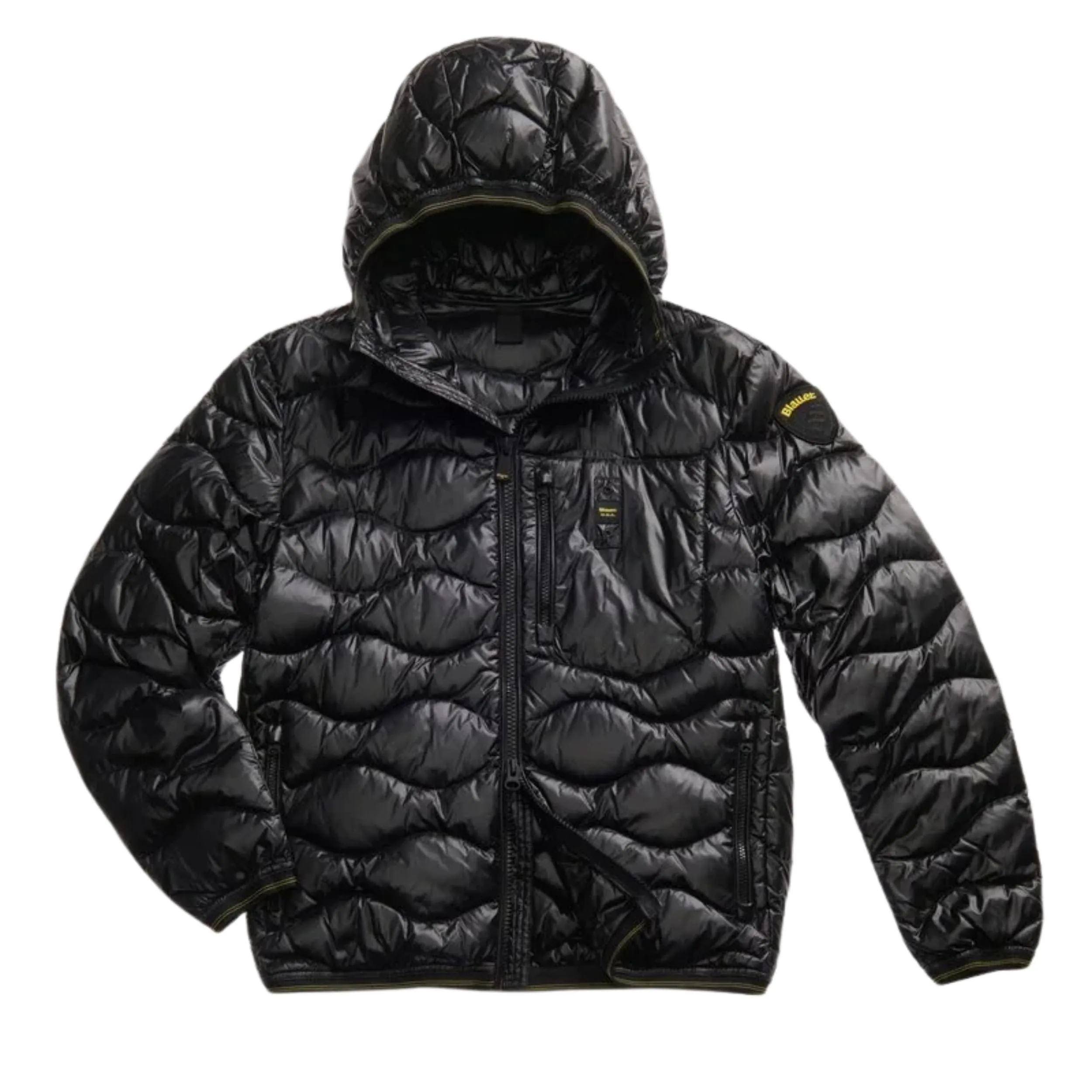 Blauer GIACCA IN PIUMINO ONDULATO NERO WAVE Tg L