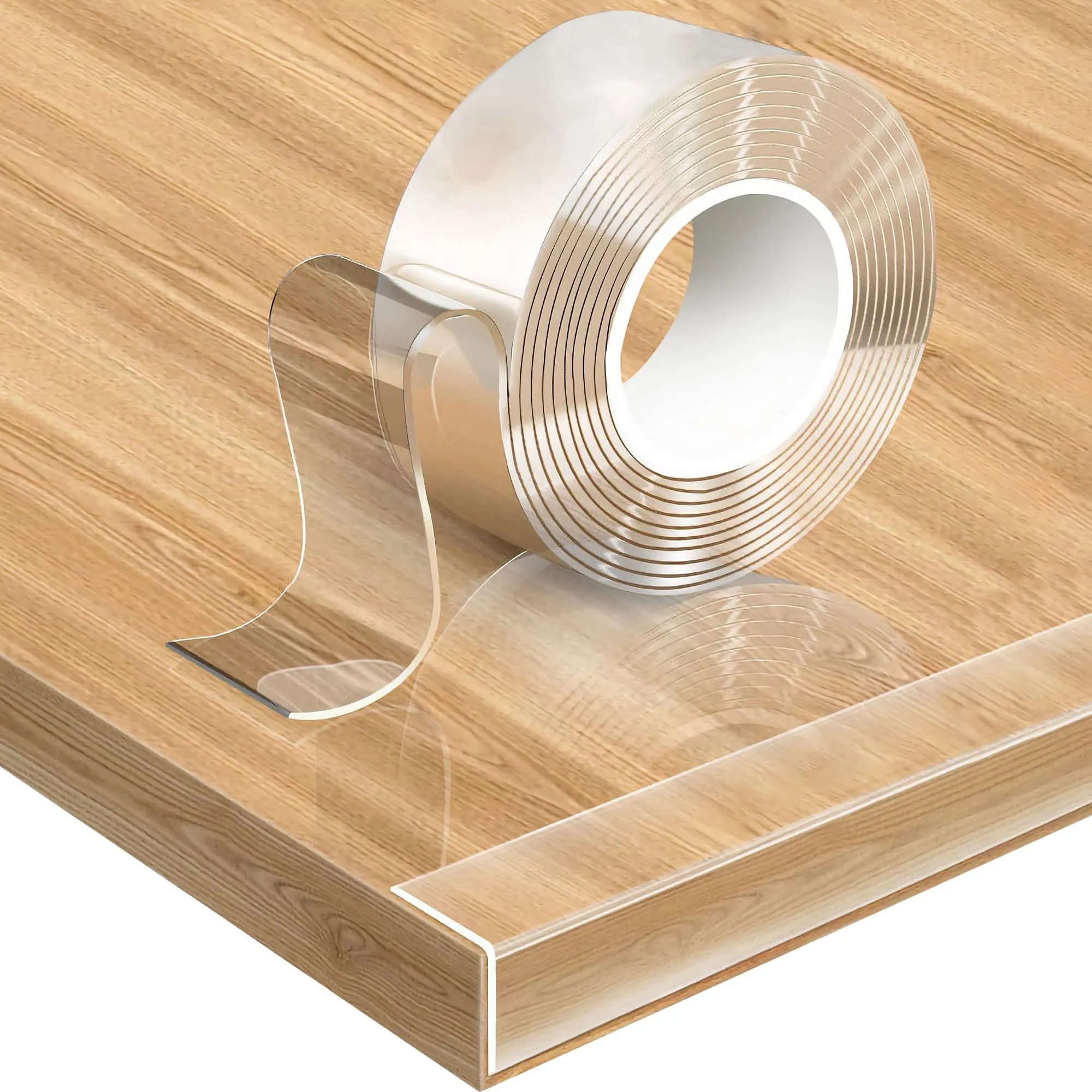 Loiion Paraspigoli per Bambini Trasparente, 3m Pre-nastro Adesivo Extra Forte Nano Tape, Multifunzione Non Lascia Tracce, Extra Spesso Bordi Protezione per Icurezza dei Vostri Bambini（5cm larghezza)