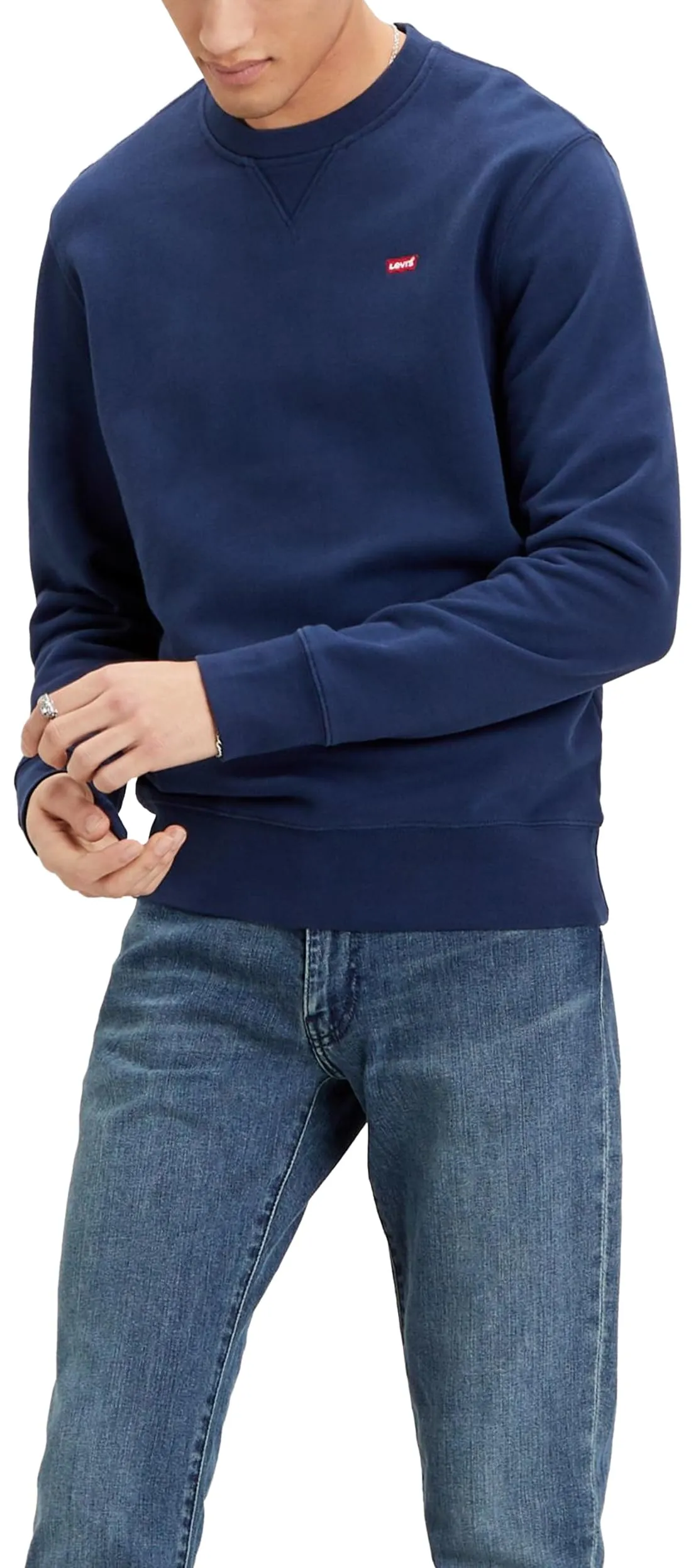 Levi's New Original Crew, Felpa Uomo, Dress Blues X, XL