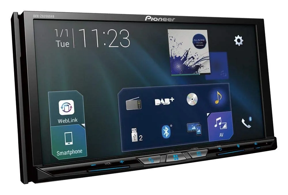Pioneer AVH-Z9200DAB lettore multimediale 2 DIN, ClearType-Touchscreen da 7 pollici, connessione con smartphone, Apple CarPlay, Android Auto, USB, Bluetooth, equalizzatore grafico a 13 bande