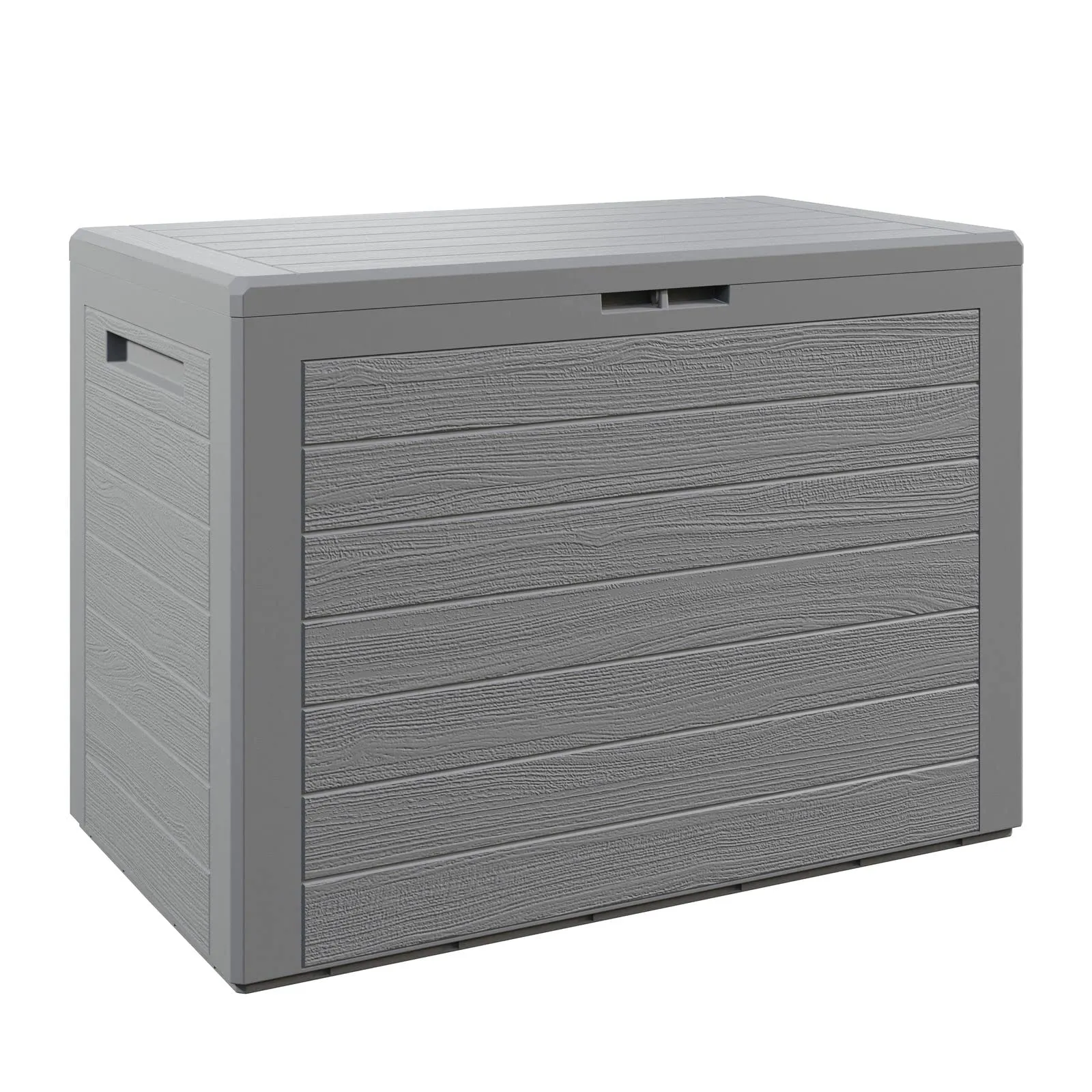 Casaria® Baule da Giardino Lille 190 L Effetto Legno Orgenizer Box Giocattoli 78x44x55cm Multibox Impermeabile Esterni