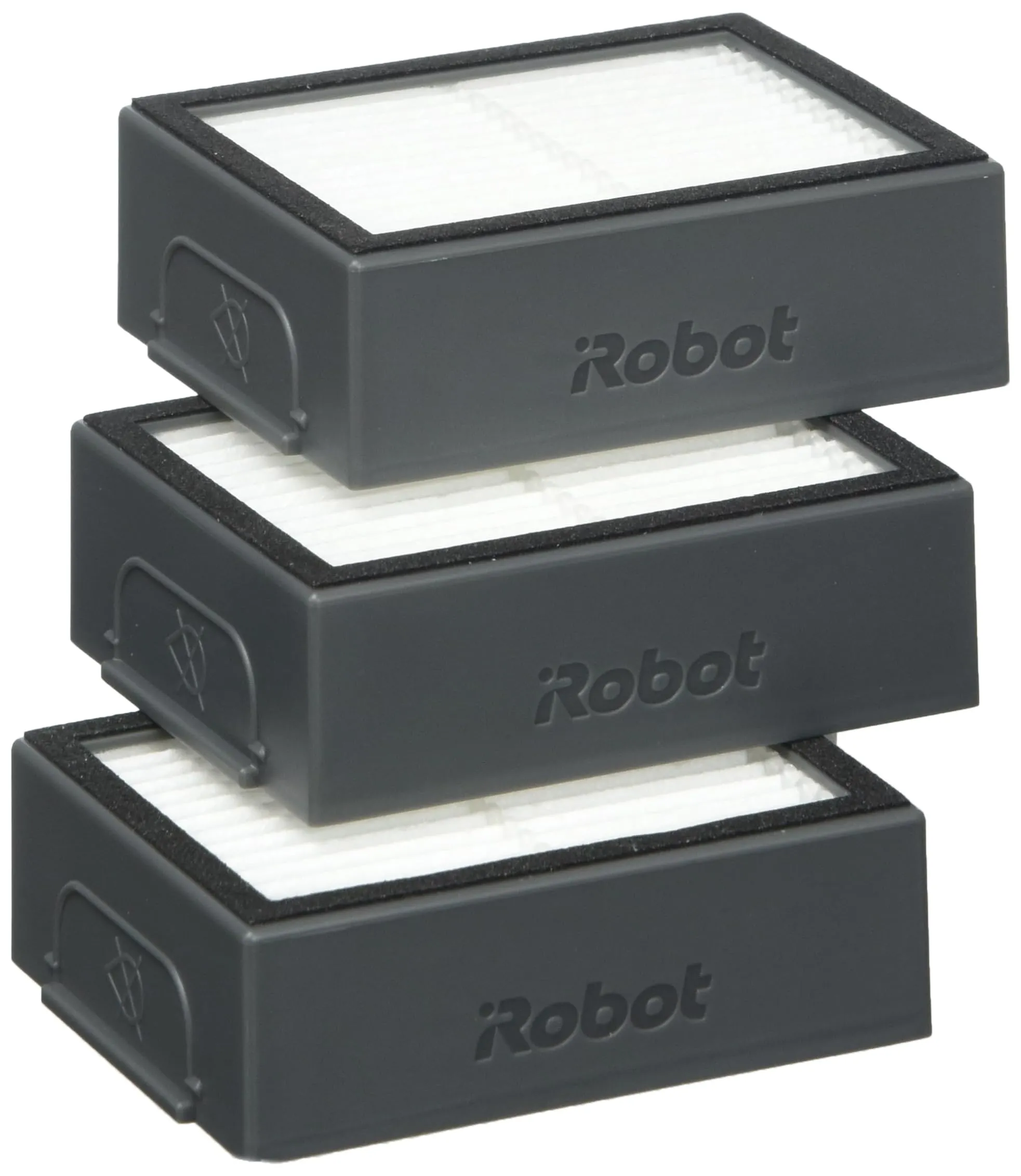 iRobot Filtri High Efficiency, Kit da 3 Filtri, Parti originali iRobot, compatibili con Roomba Serie e & i, Nero