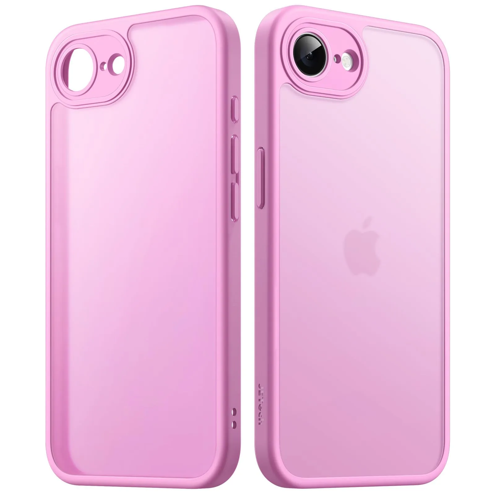 JETech Cover Opaca per iPhone 16e 6,1 Pollici 2025, Protezione Anticaduta Antiurto di Grado Militare, Custodia Cellulare Posteriore Glassata Traslucida, Anti-Impronte (Rosa)