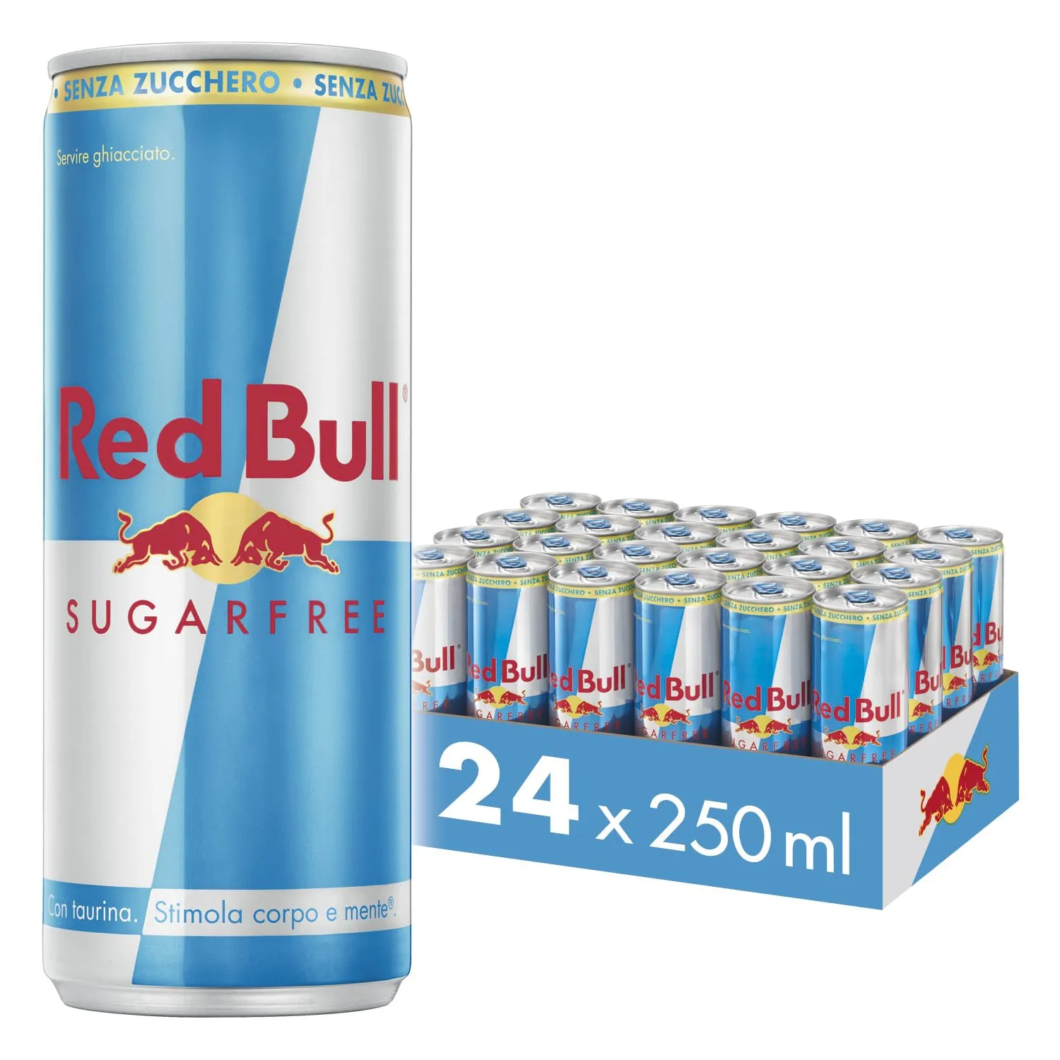 Red Bull Energy Drink, Senza Zuccheri, 250 ml (24 Lattine)
