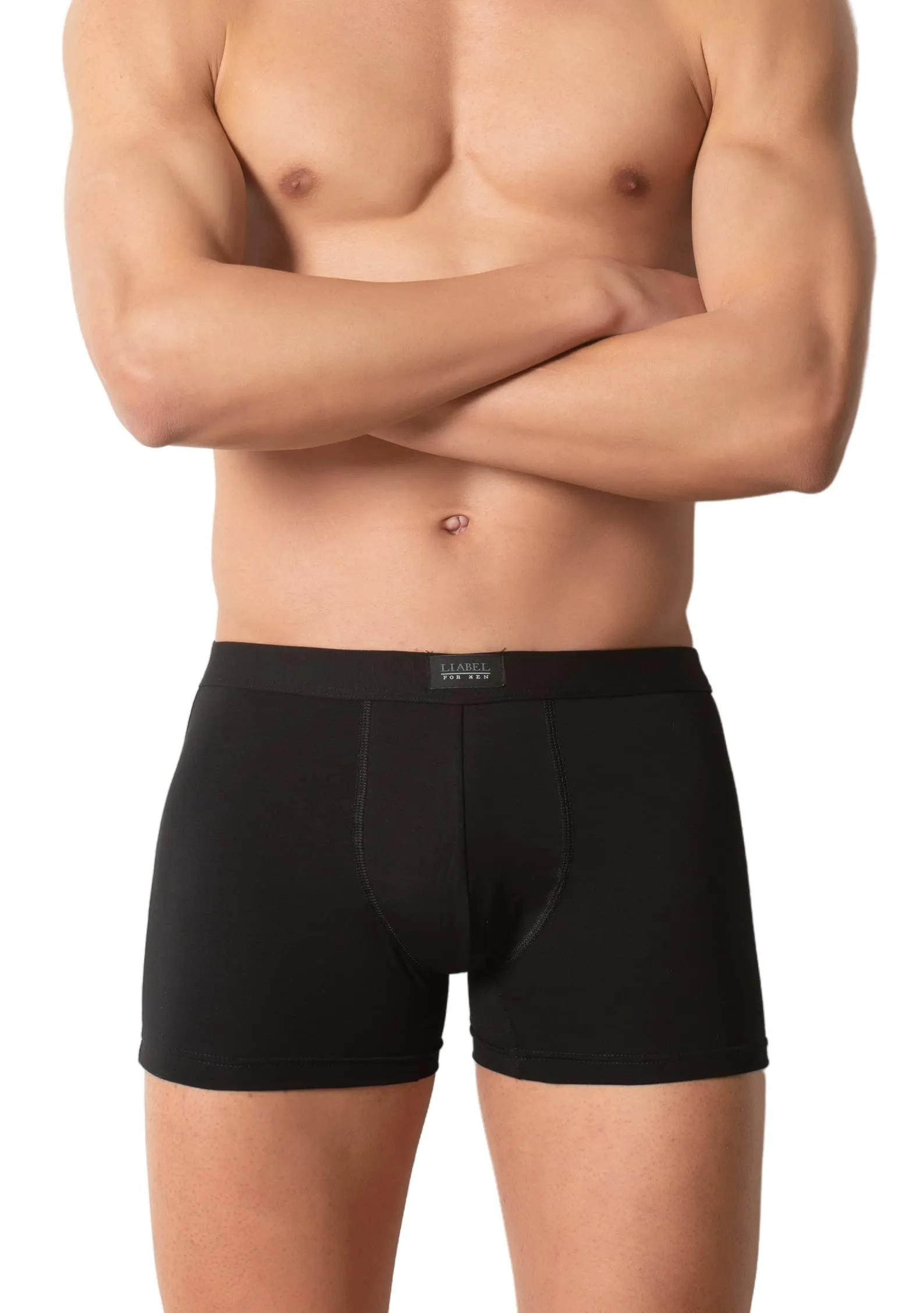 Liabel 6 Boxer Uomo Cotone Elasticizzato Mutande Uomo Cotone Traspirante Set Mutande Uomo Colorati Bianco Nero e Colorati Underwear Uomo Kit Boxer No Stress/Art. LB320