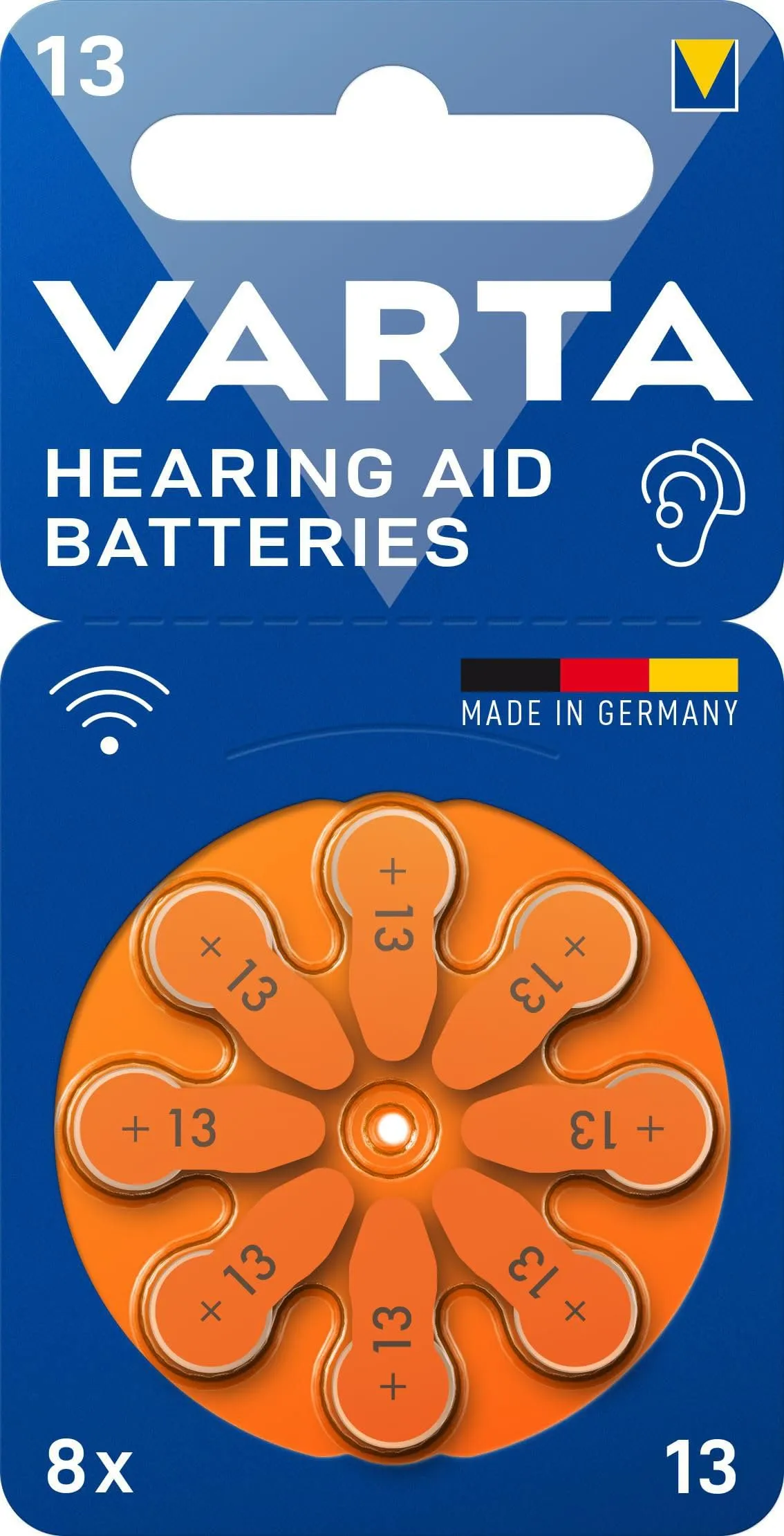 Pile Varta per apparecchi acustici 13, 8 pezzi - Varta