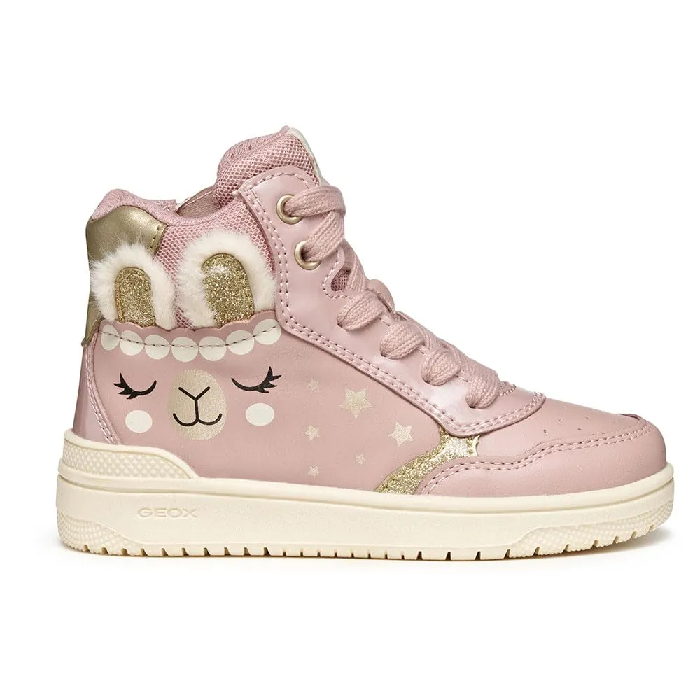 Geox J Washiba Girl, Scarpe da Ginnastica, Old Rose Platinum, 31 EU