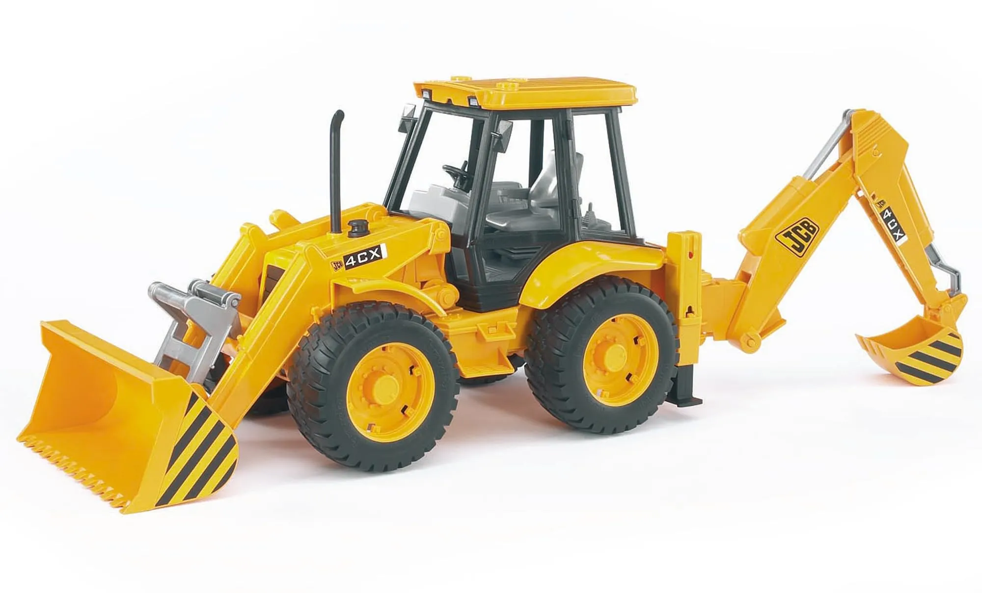 bruder 02428 - terna JCB 4CX, terna a benna frontale, veicolo da costruzione, pala gommata