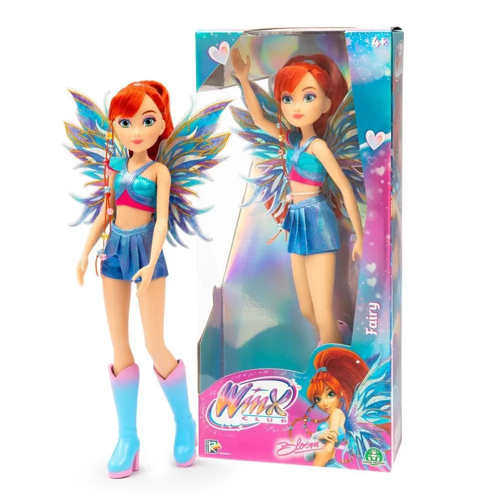 Winx – Bloom Fata, Bambola 27 cm con Ali Removibili e Look da Fata del Fuoco, Snodata, Giocattolo per Bambina e Bambini dai 4 Anni in su