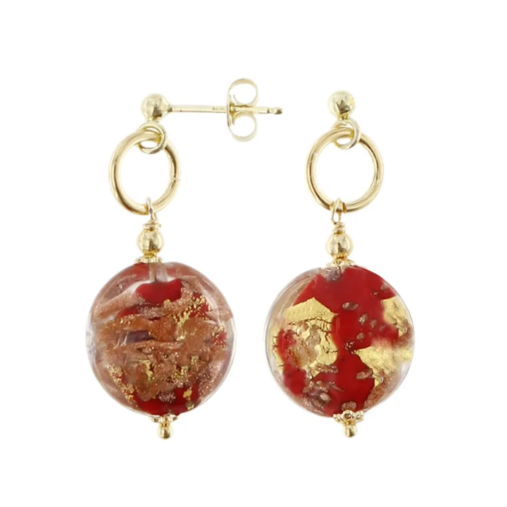 Venetiaurum - Orecchini per Donna con Pietre in Vetro Originale di Murano e Argento 925 - Gioiello Made in Italy Certificato