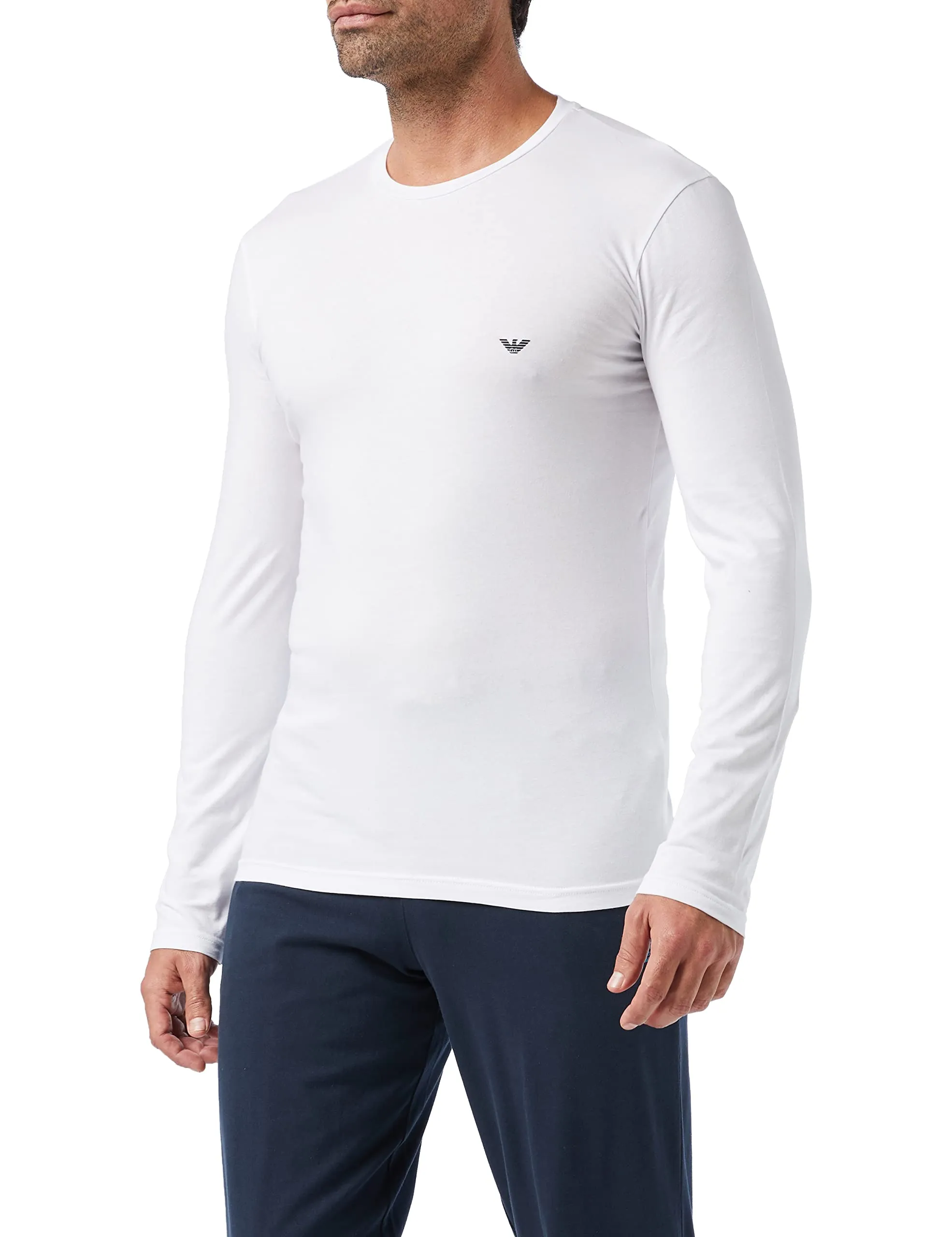 Emporio Armani Uomo Maglietta Basic In Cotone Elasticizzato T-shirt, Nero, XL