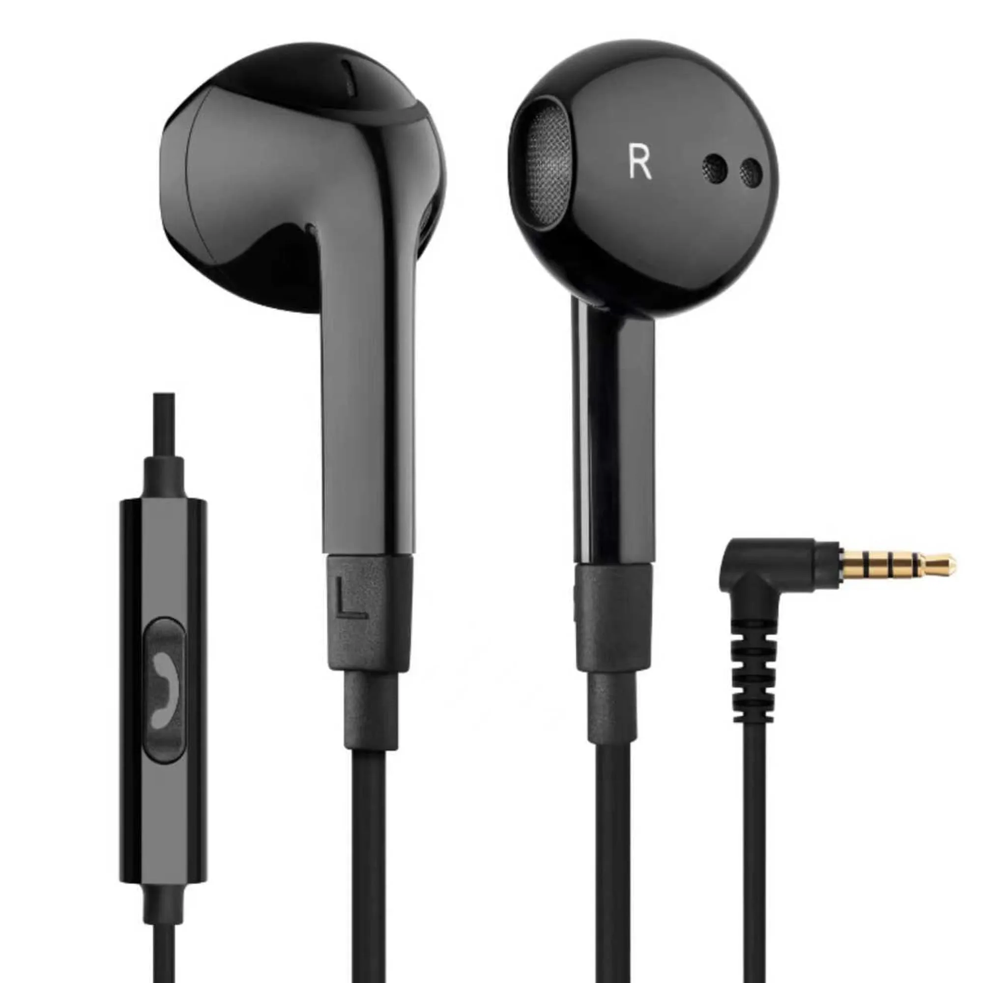 LUDOS FEROX Auricolari In-Ear Cuffie, Cuffiette con Filo e Microfono, 5 Anni di Garanzia, Cuffie Isolamento Acustico, Cuffiette Cellulare, Jack 3,5 mm per iPhone, Apple, Samsung, Huawei - Nero