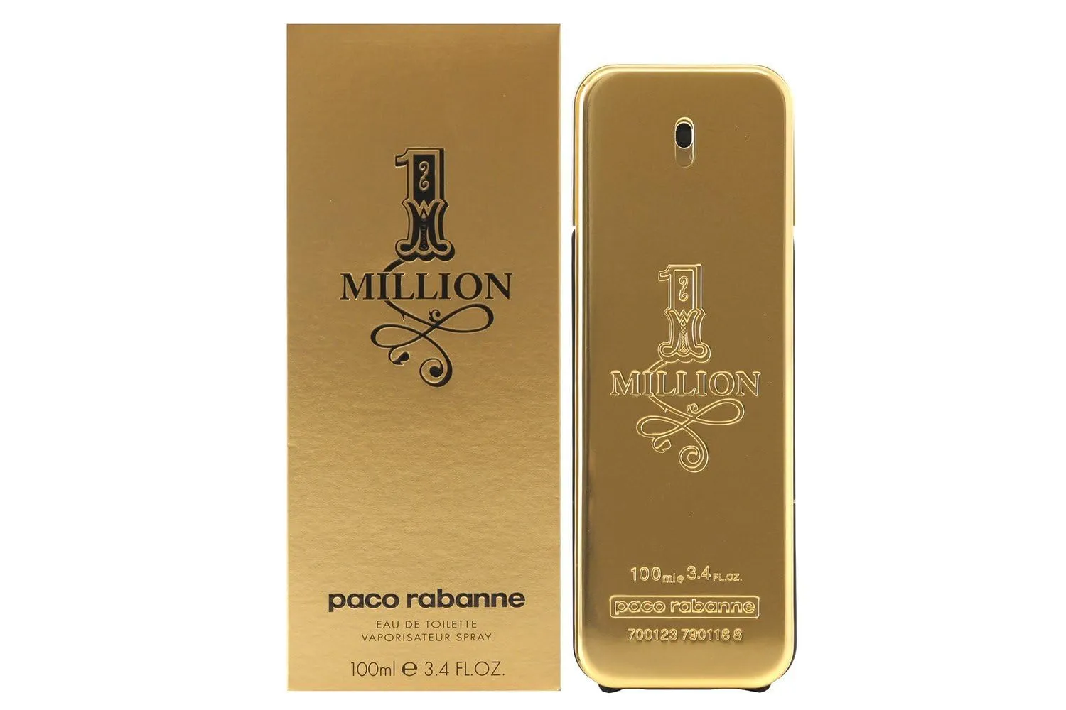 Paco Rabanne 1 Million Eau de Toilette, Uomo, 100 ml