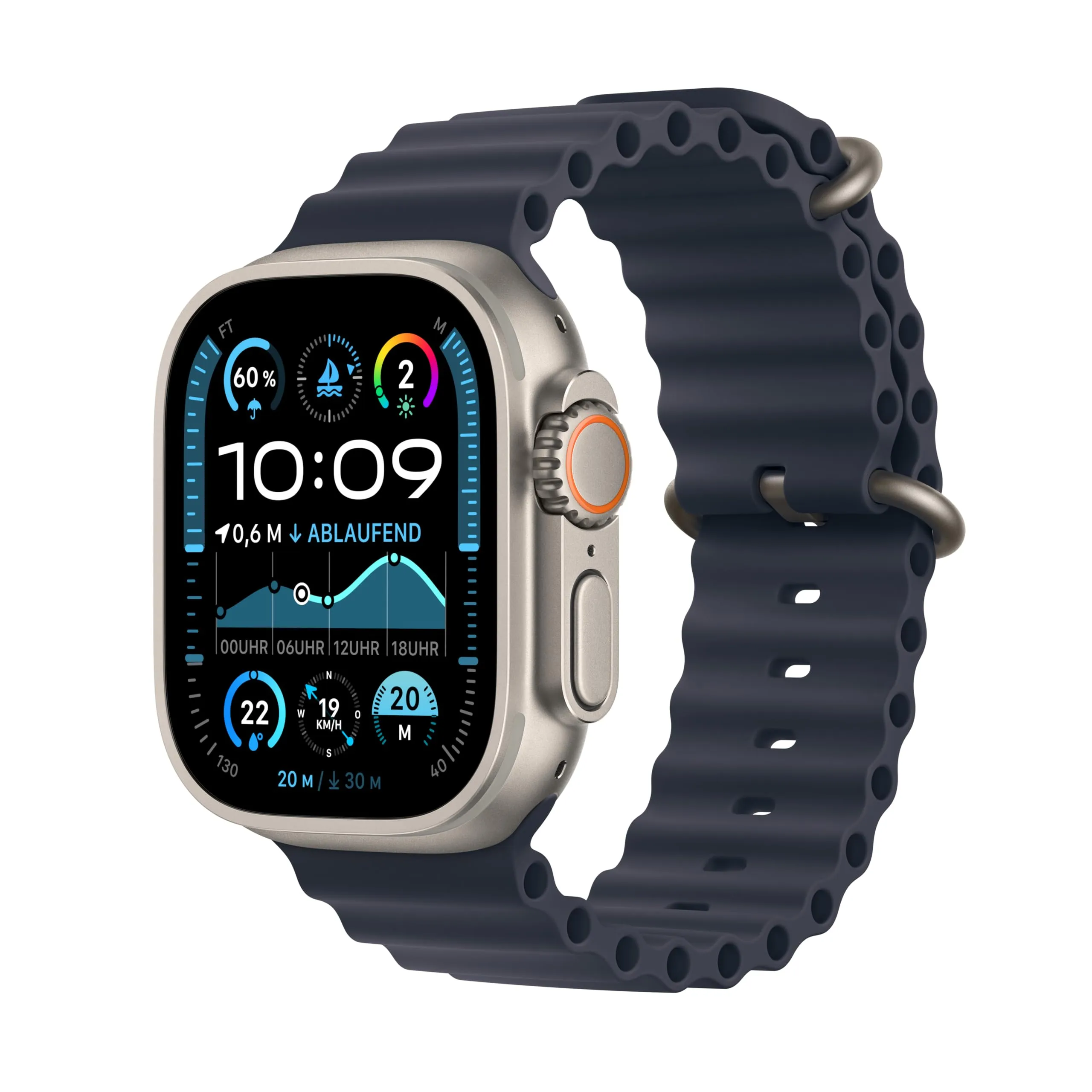 Apple Watch Ultra 2 (2024) natural titanium 49mm 4G navy ocean band
