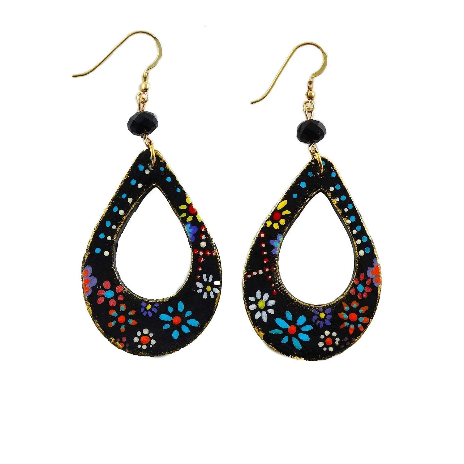 Orecchini in ceramica dipinti a mano – GOCCE MULTICOLORI CERAMICA DI VIETRI - Orecchini da donna, Gioielli in ceramica dipinta, Gancio in argento, Made in Italy, Bijoux, Lavorazione Artigianale