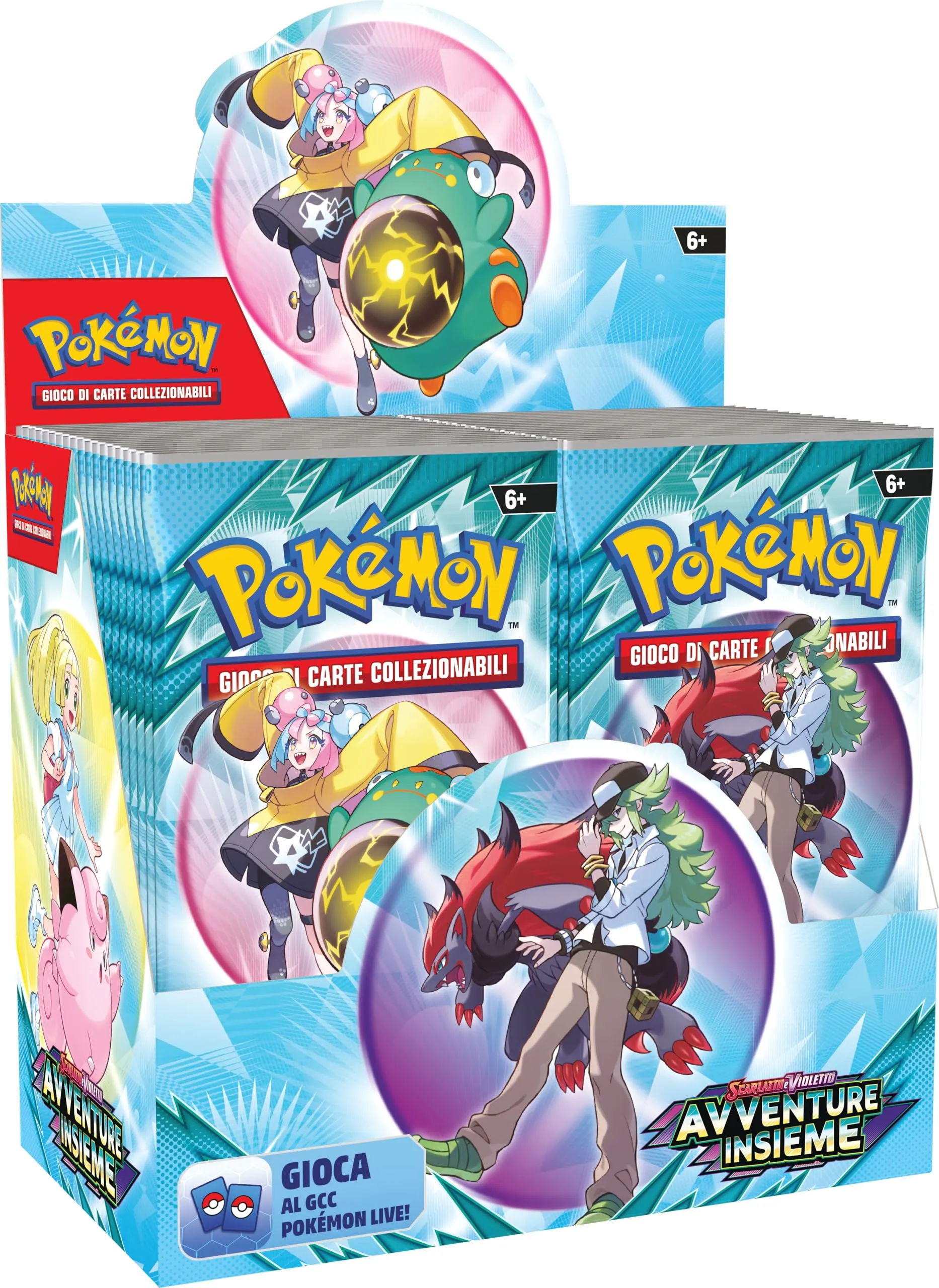 Pokémon Scarlatto e Violetto Avventure Insieme SV08 Box da 36 Bustine, Gioco di Carte Collezionabili, Edizione Italiana