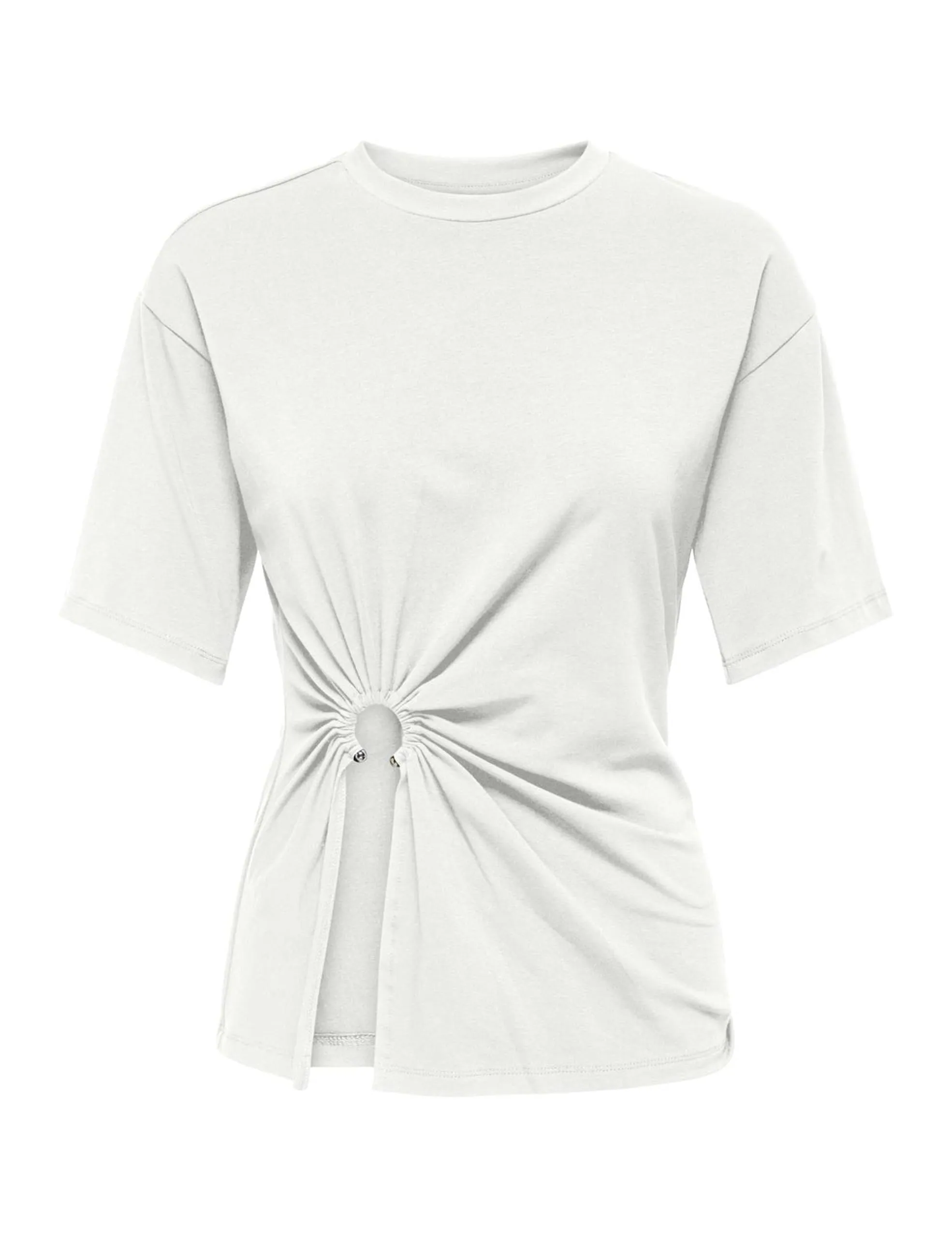 ONLY Onlcleo S/S O-Neck Top Jrs, Bianco, M