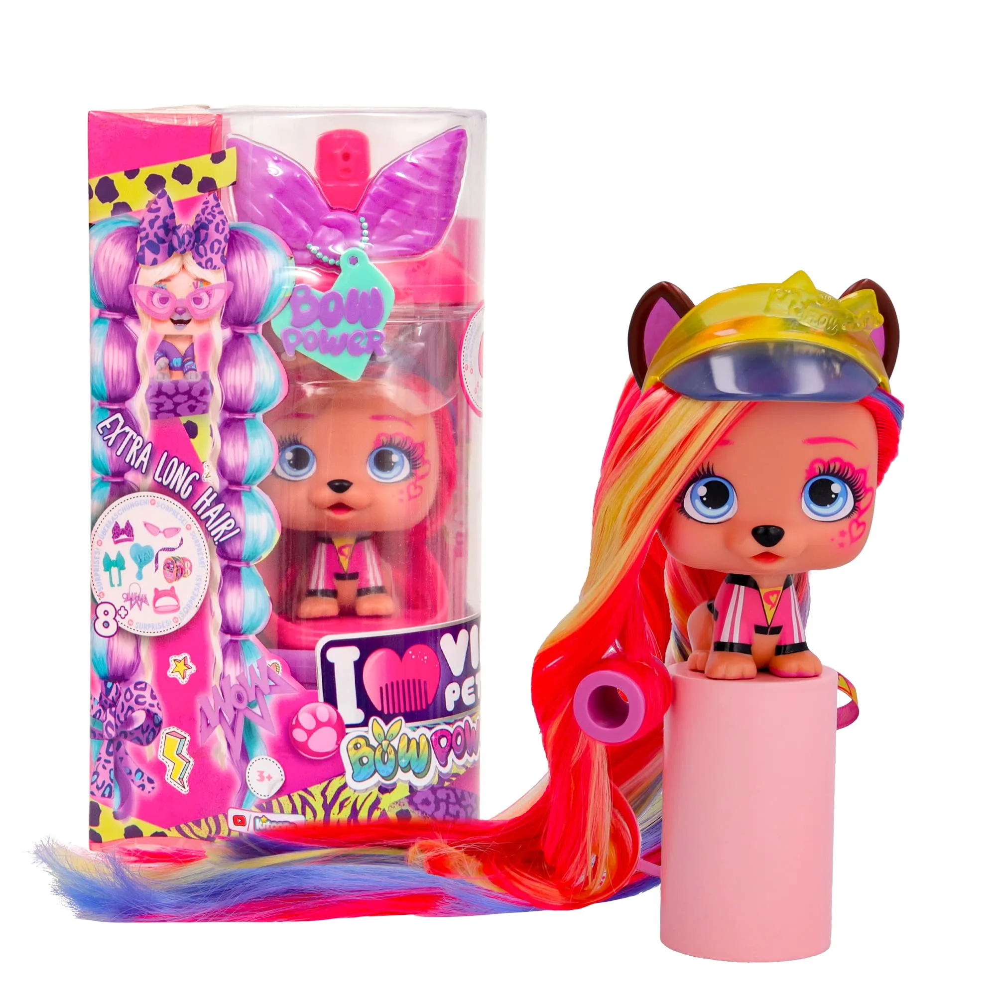 VIP PETS Bow Power Aurora S6 | Bambola da collezione in look urbano alla moda, con capelli lunghi per acconciare e decorare – Giocattoli e regalo per ragazze e ragazzi dai 3 anni in su