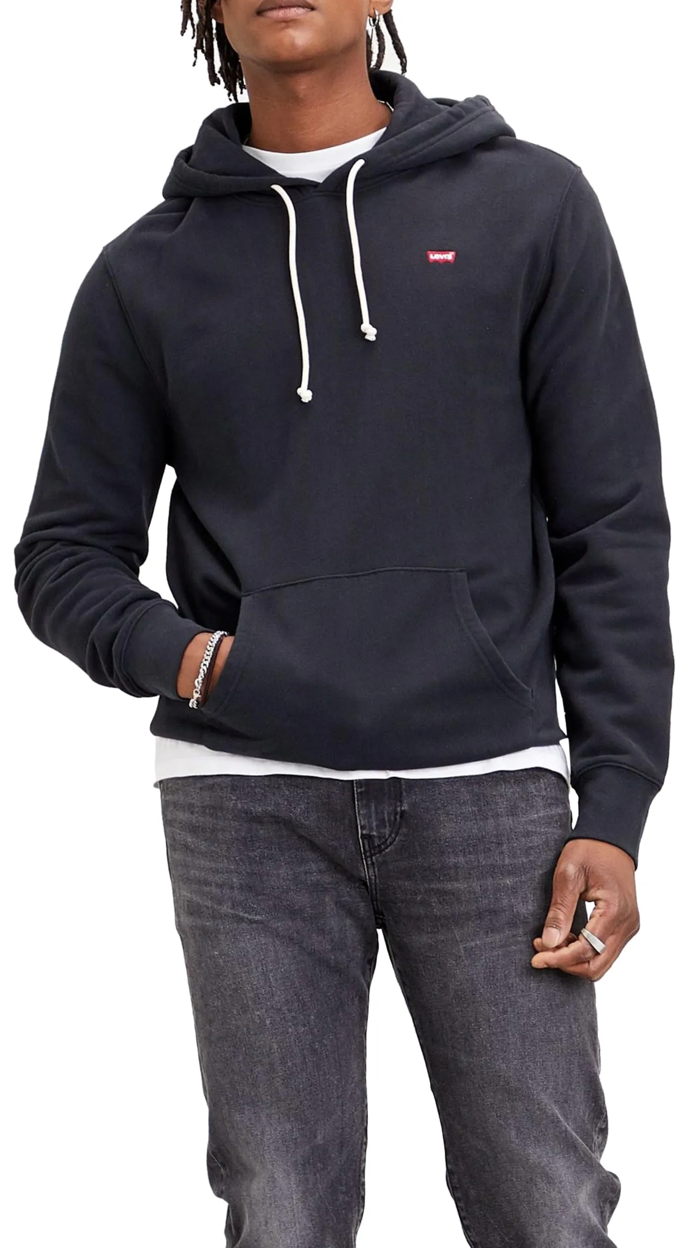 Levi's Felpa con Cappuccio Uomo, Nero minerale, XL