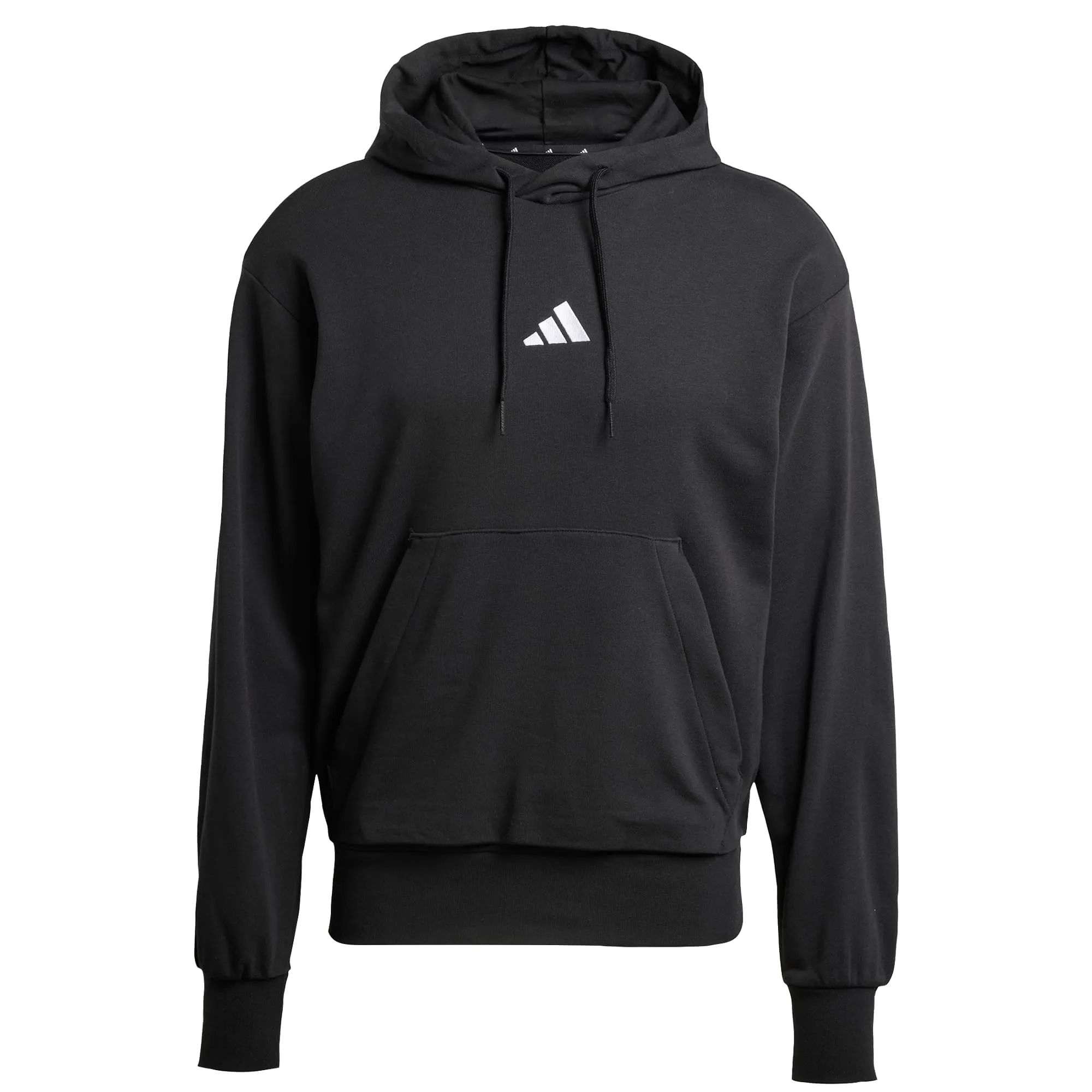 adidas Homme Essentials FEELCOZY French Terry Hoodie, Black/White, M