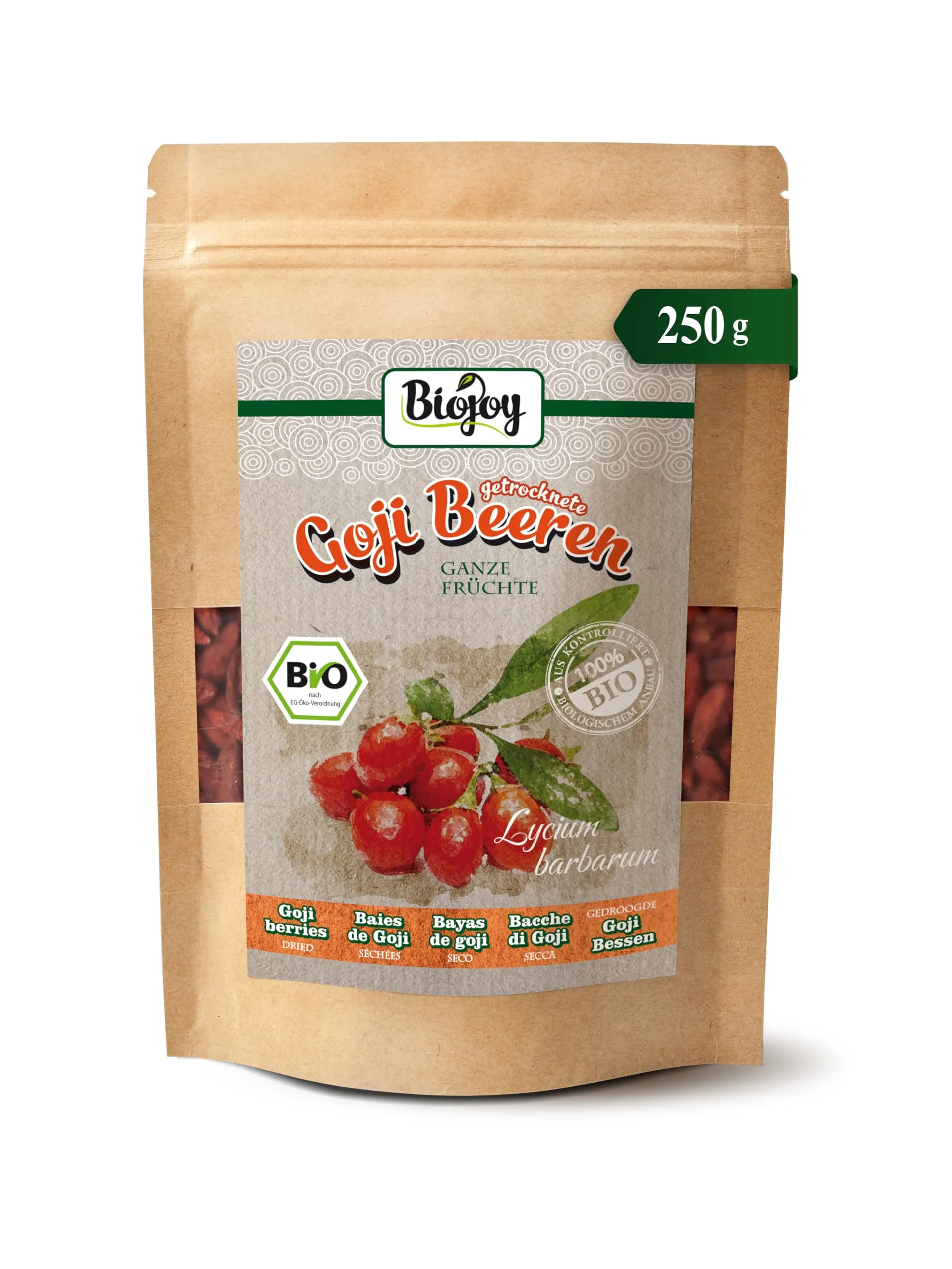 Biojoy Bacche di Goji BIO (250 g), essiccate e senza zolfo