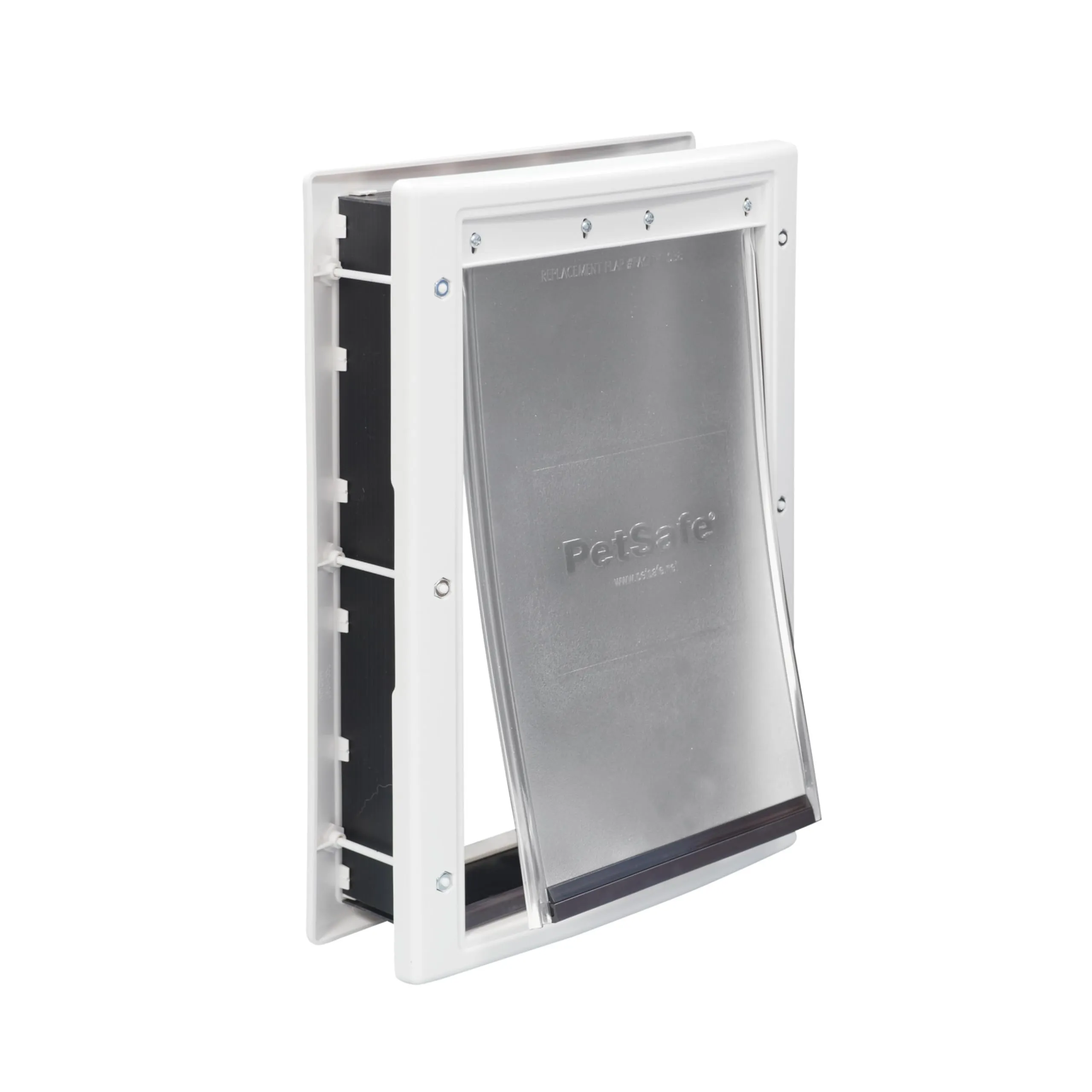 PetSafe, Gattaiola antiruggine in plastica, per Porte o pareti Interne ed Esterne, verniciabile, Facile da installare, Pannello di Chiusura Incluso, per Cani e Gatti Fino a 18,1 kg, Media