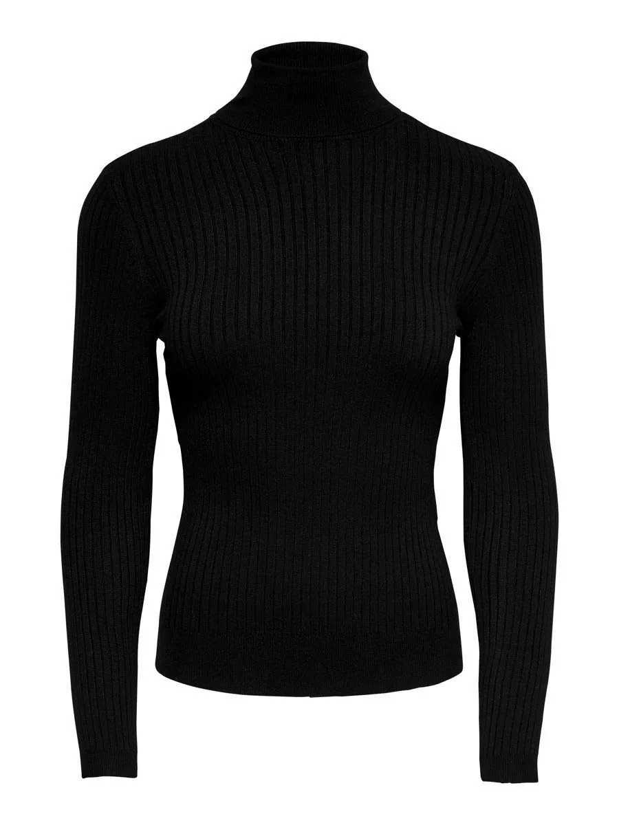 ONLY Onlkarol L/S Rollneck Knt Noos Pullover, Donna, Nero (Black Black), S