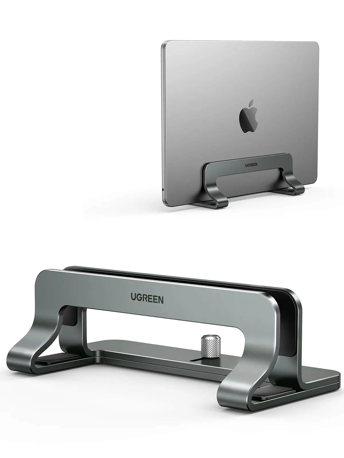 UGREEN Supporto Verticale per Laptop Regolabile, Stand per PC Portabile Salvaspazio Compatibile con MacBook, notebook, iPad Grigio