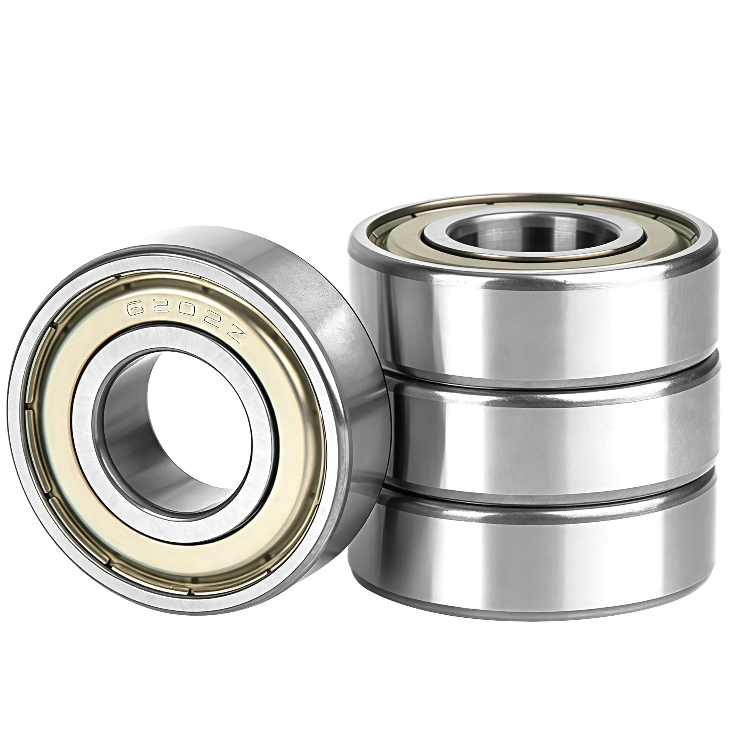 4 Pezzi 6202ZZ Cuscinetti a Sfera a doppia tenuta, 15x35x11mm Acciaio al cromo e Pre-lubrificati, 6202Z Cuscinetto a Sfere a Gola Profonda, per Stampanti 3D, Skateboard, Longboard