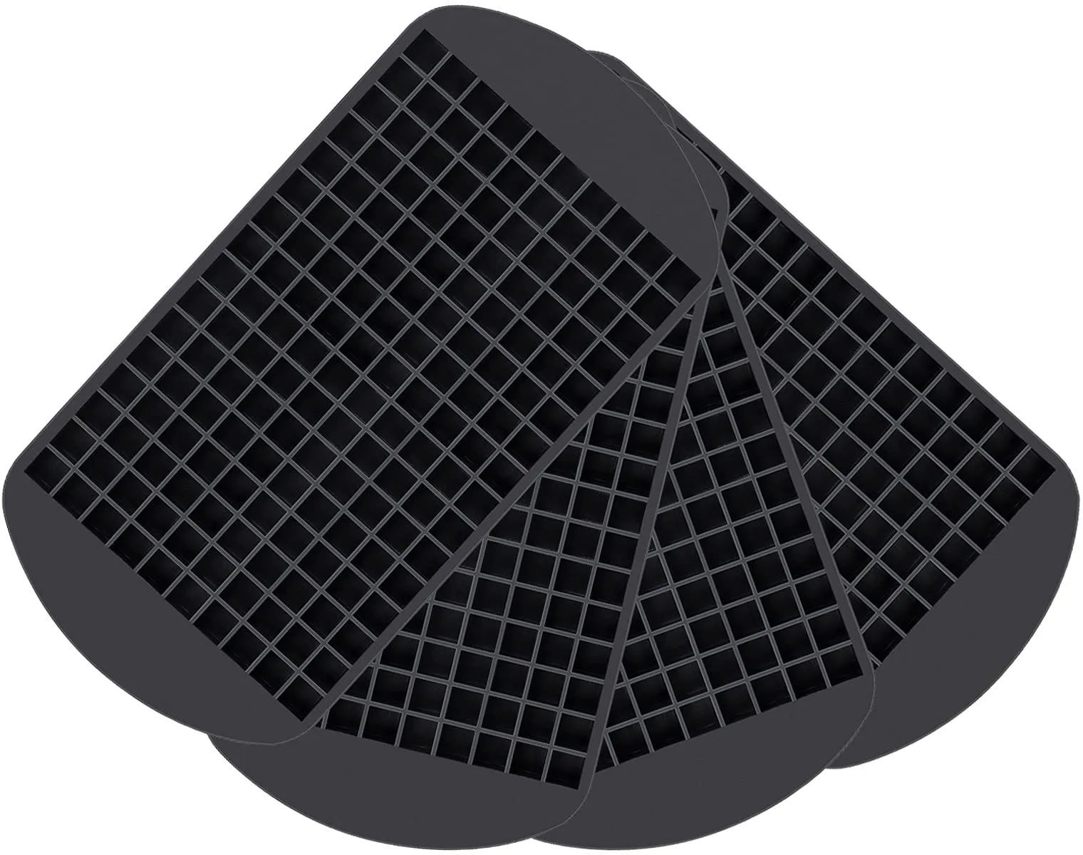 Lesipee Stampo per Cubetti di Ghiaccio in Silicone per 160 Mini Cubetti, per Cucina, Bar, Feste, Cocktail, Caffè, Vino, Birra, Riutilizzabile, per Bambini e Adulti, Ghiaccio 1 x 1 cm, 4 Pezzi