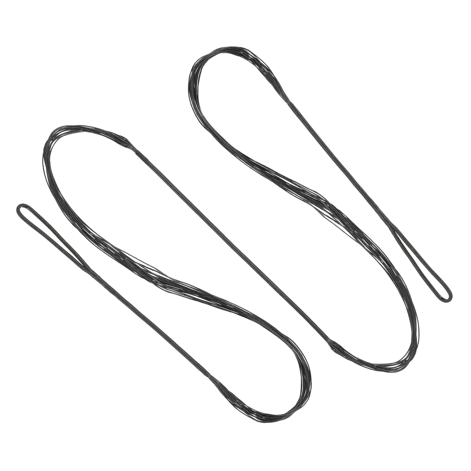 PATIKIL Corda per Arco Ricurvo, Corde Tiro Arco Sostituzione 14 Fili Corda Arco Lungo per Attrezzatura Tiro Arco Universale, Nero Amo 54"(Effettivo 50")