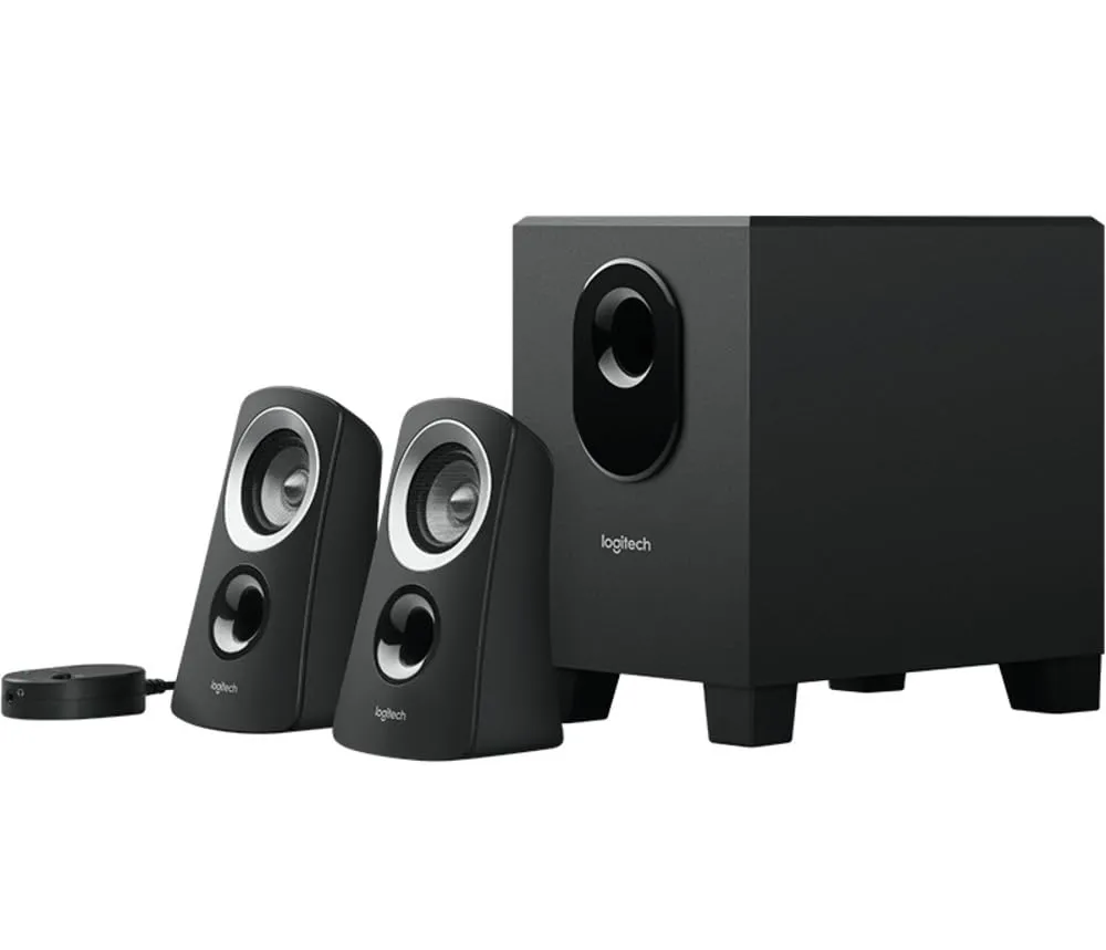 Logitech Z313 2.1 Sistema di Altoparlanti Multimediali con Subwoofer, Audio Full Range, 50 Watt, Bassi Potenti, Ingressi Audio e 3,5 mm, ‎Presa EU/IT, PC/PS4/Xbox/TV/Smartphone/Tablet