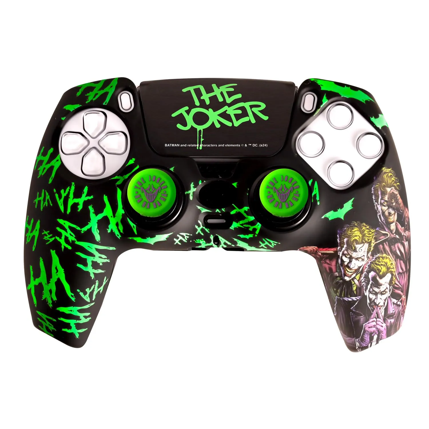 FRTEC Joker Combo Pack Controller PS5, Custodia Rigida + Grips + Sticker Touchpad per DualSense, PS5, Licenza Ufficiale