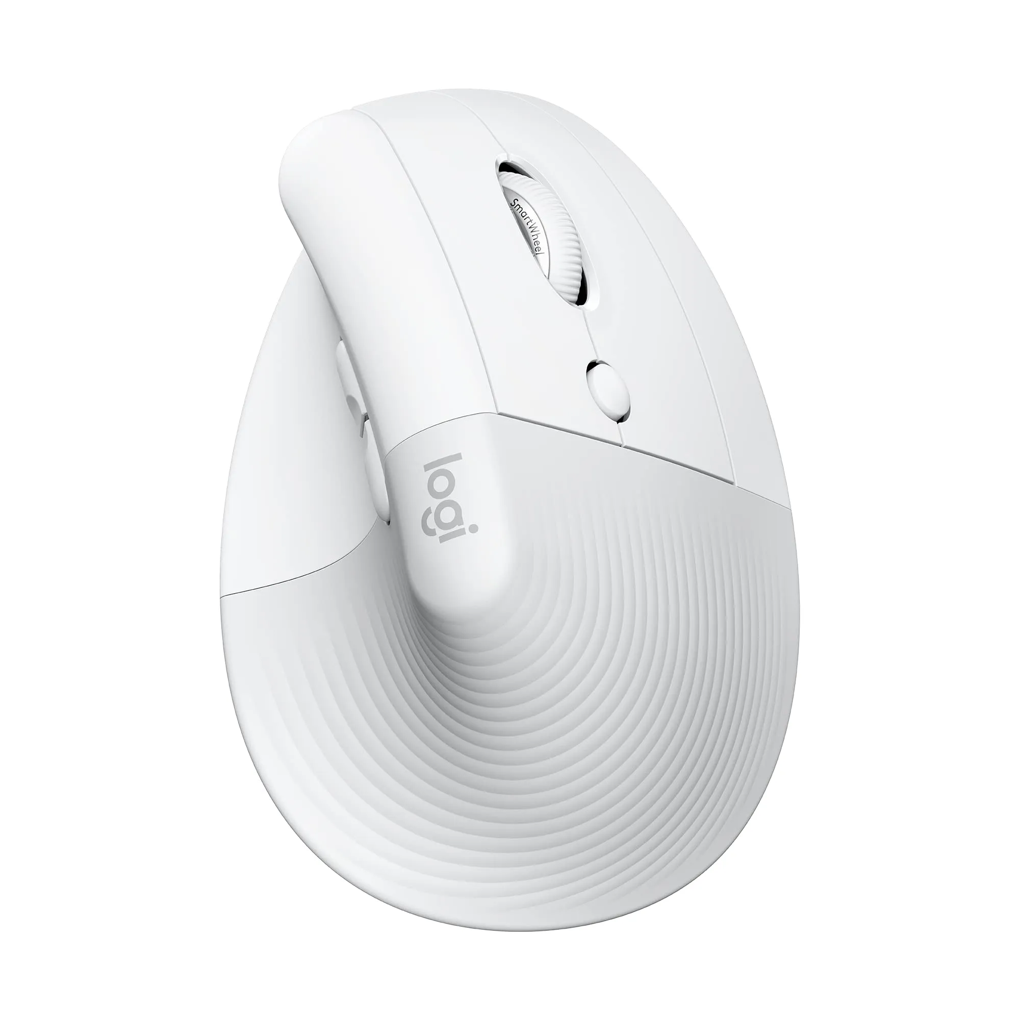 Logitech Lift Mouse Ergonomico Verticale, Senza Fili, Ricevitore Bluetooth o Logi Bolt USB, Clic Silenziosi, 4 Tasti, Compatibile con Windows / macOS / iPadOS, Laptop, PC - Bianco