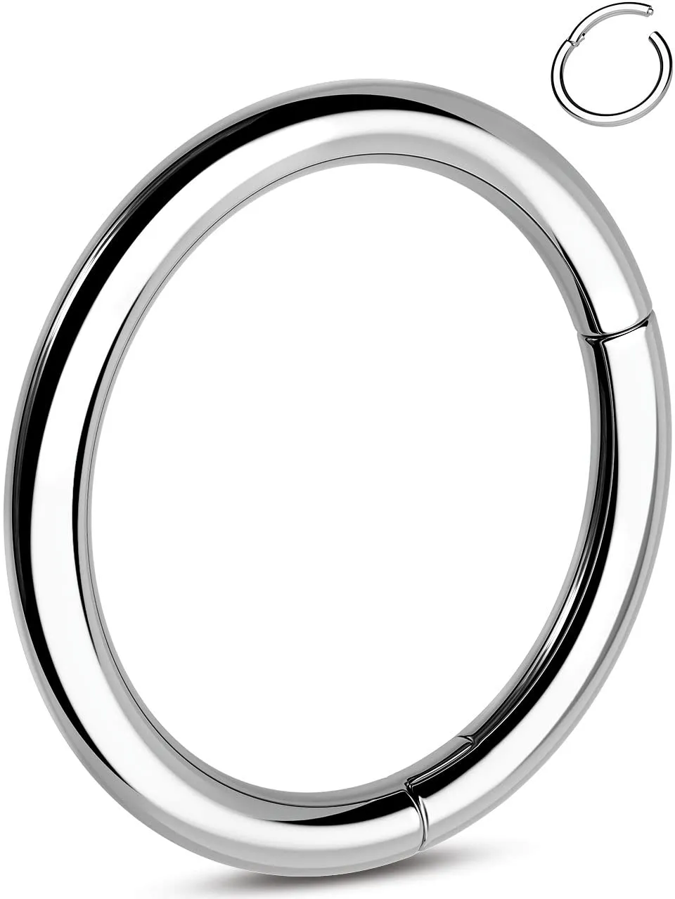 OUFER G23 - Orecchini a cerchio in titanio a forma di tacchino, cartilagine, piercing a elica helix, 16G conchetta cerniera labbro piercing naso, 1,2 mm, regalo da uomo e donna, 10 mm
