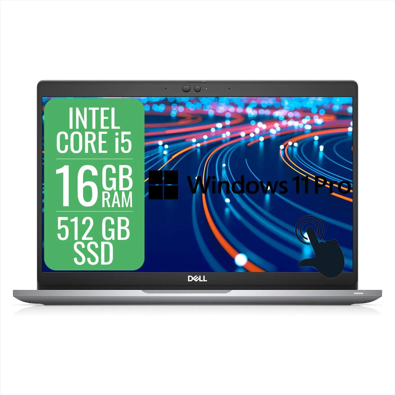 Dell Latitude SILVER EDITION, Pc Portatile i5-1135G7, Notebook con Display da 13.3" Touch Screen FHD, Ram 16Gb, SSD 512Gb, Windows 11 Pro + Libre Office (Ricondizionato)