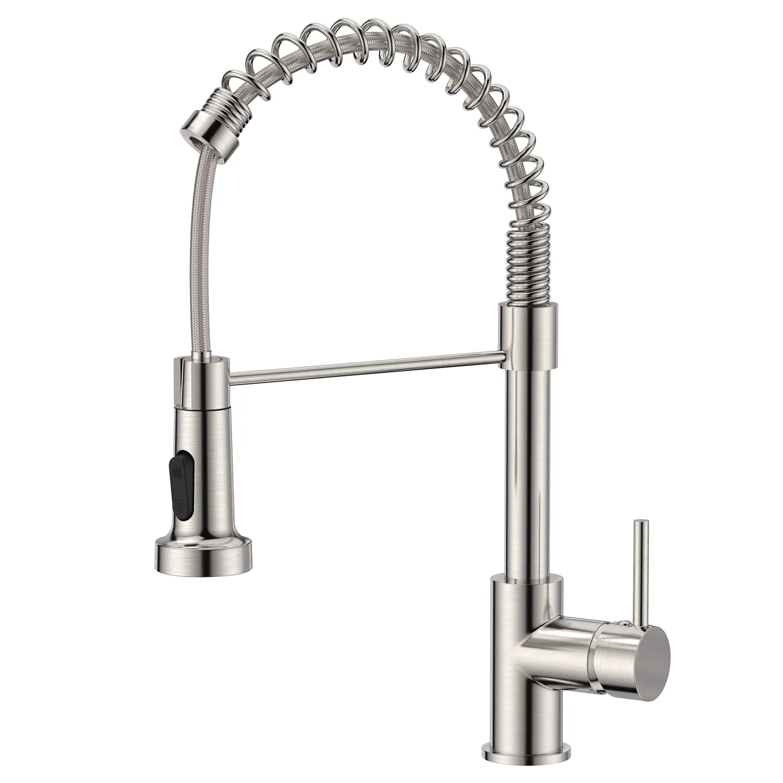 FORIOUS Miscelatore Cucina, Rubinetto Lavello Cucina, Acciaio Inox Ad Alta Pressione Orientabile a 360°Monocomando, Acciaio Inossidabile