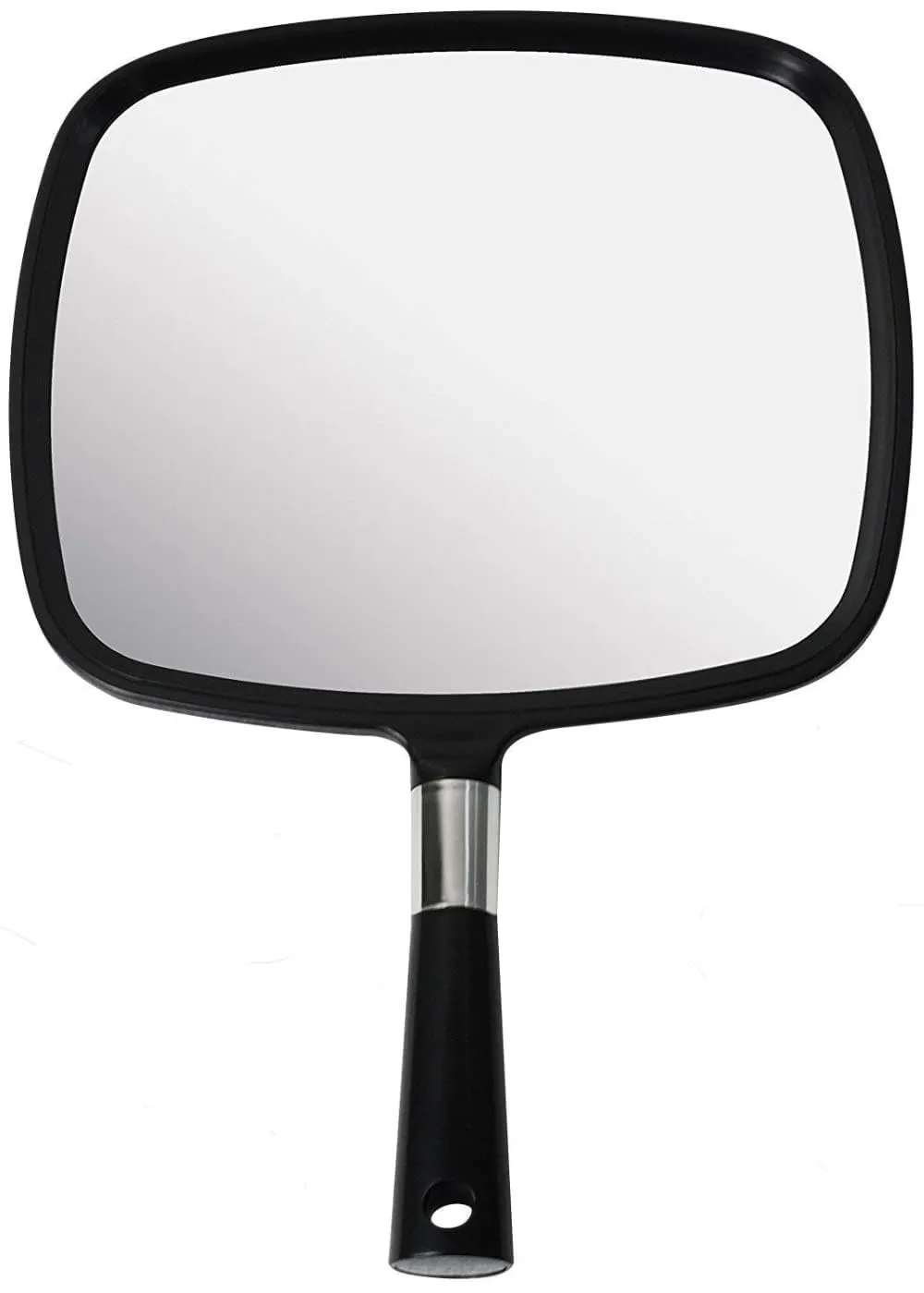Mirrorvana Specchio portatile con manico a mano professionale per parrucchiere, barbiere, salone di bellezza e dentista (23 x 33 cm nero)