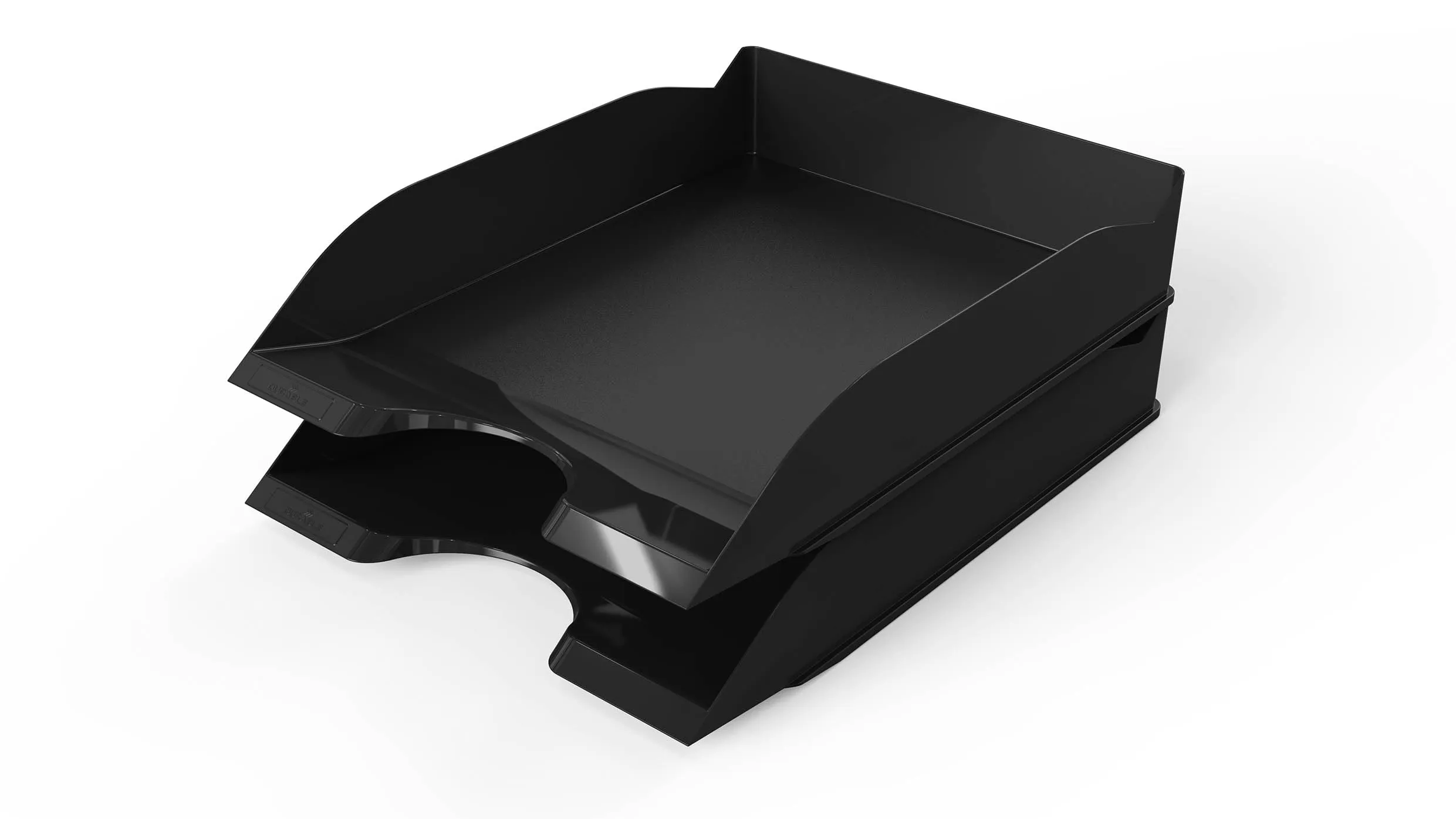 Durable Vaschette portadocumenti da scrivania BASIC A4, vaschette portadocumenti ufficio impilabili, rientranza frontale, 6 pezzi, nero, 1701674060
