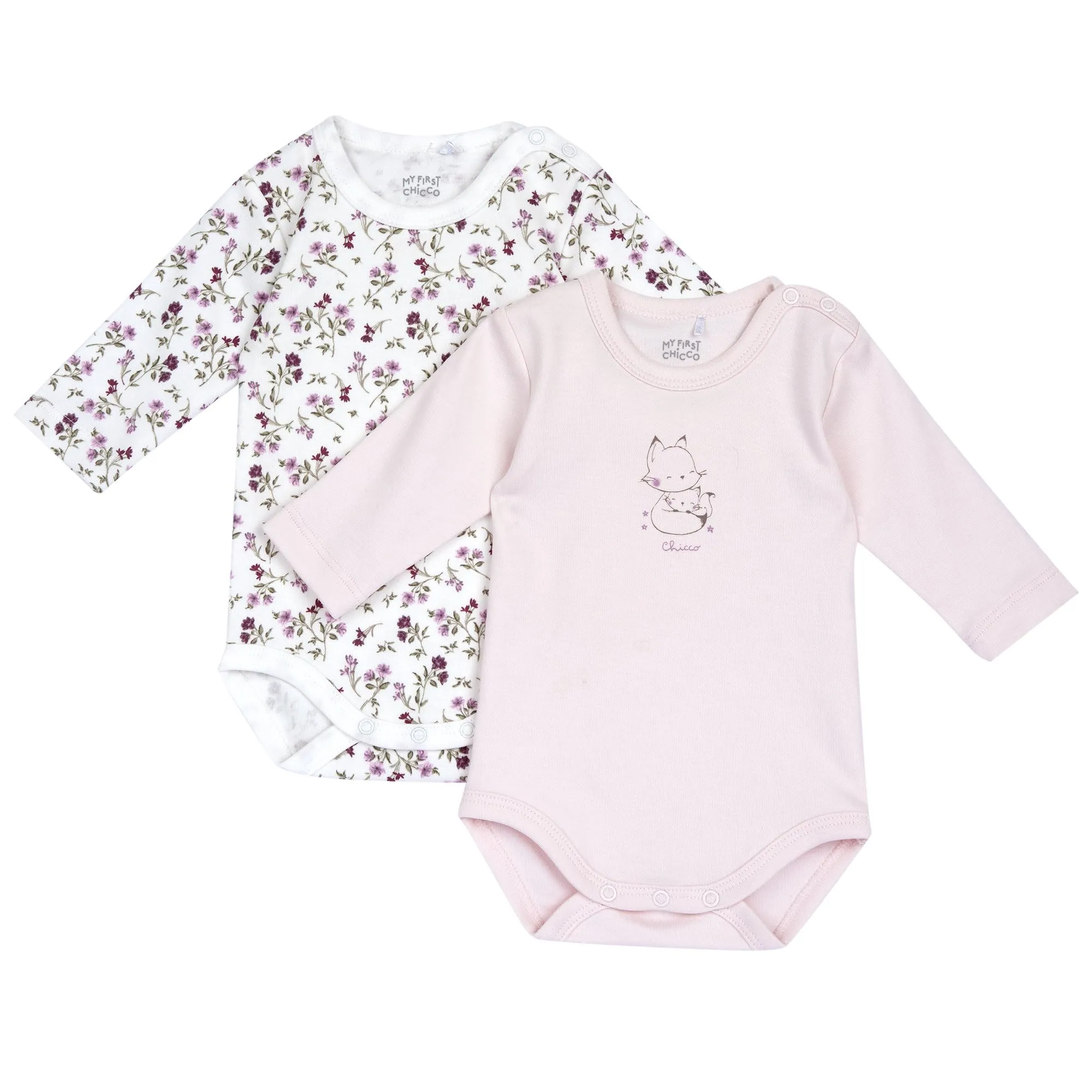 Chicco, Body Neonato e Neonata a Manica Lunga, in Morbido Cotone, con Comoda Apertura sulla Spalla e a Patello, Abbigliamento Bambino e Bambina 0-24 Mesi, Idee Regalo Nascita, Designed in Italy