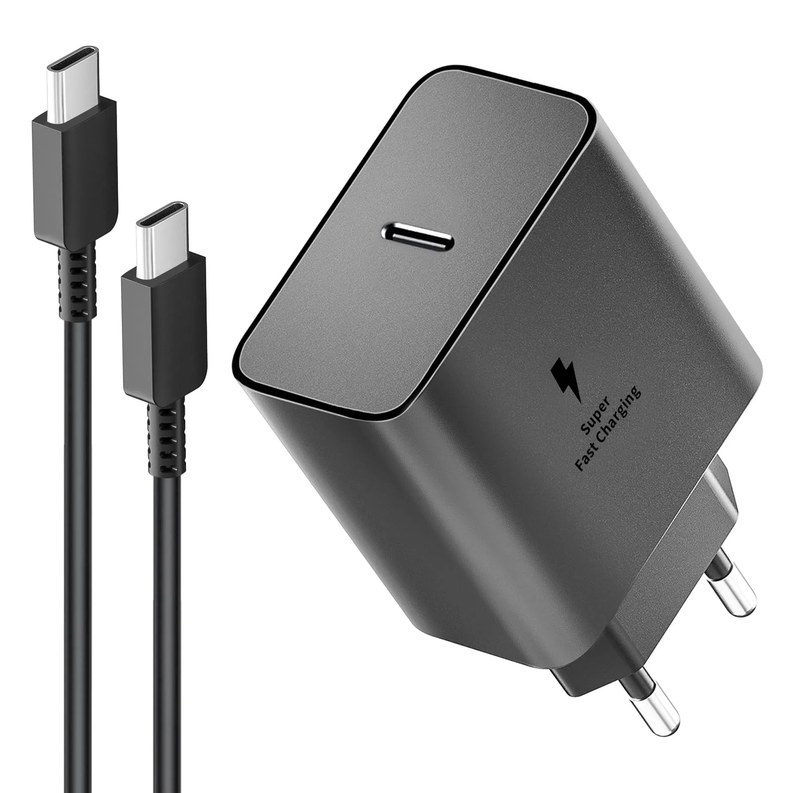 45W USB C Caricatore Caricabatterie Rapido Caricabatterie Sumsamg Veloce con 2M Cavo per Samsung Galaxy S25 S24 S23 S23+ /S23 Ultra /S22/S21/S20/Note20/A73/A53/S10 Tipo C Spina Ricarica Adattatore